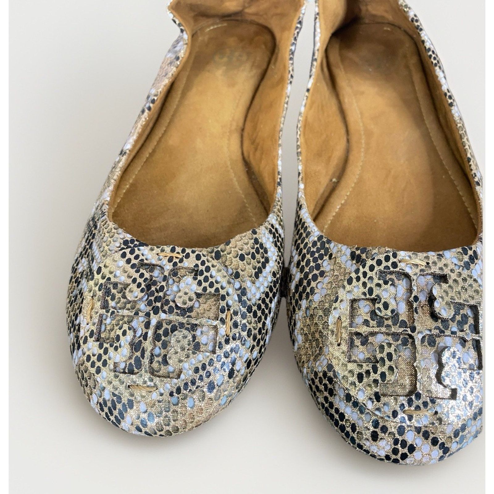 Tory Burch Tory Burch 7.5 Reva Ballet Flat Ballerina Leather Snakeskin Size US 7.5 / IT 37.5 - 2 Thumbnail