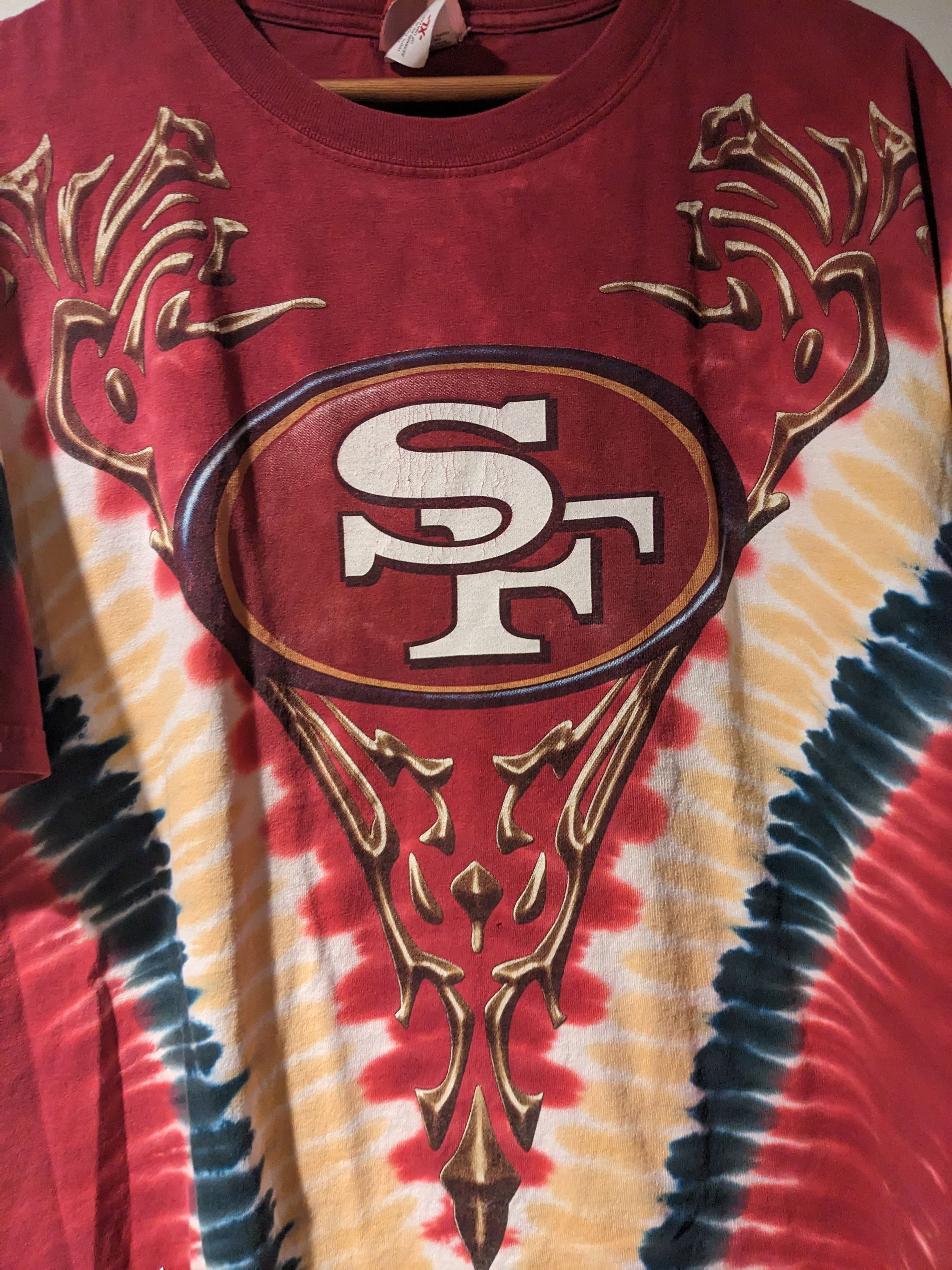 Vintage Y2K San Francisco 49ers NFL Tie Dye X-Large T-Shirt