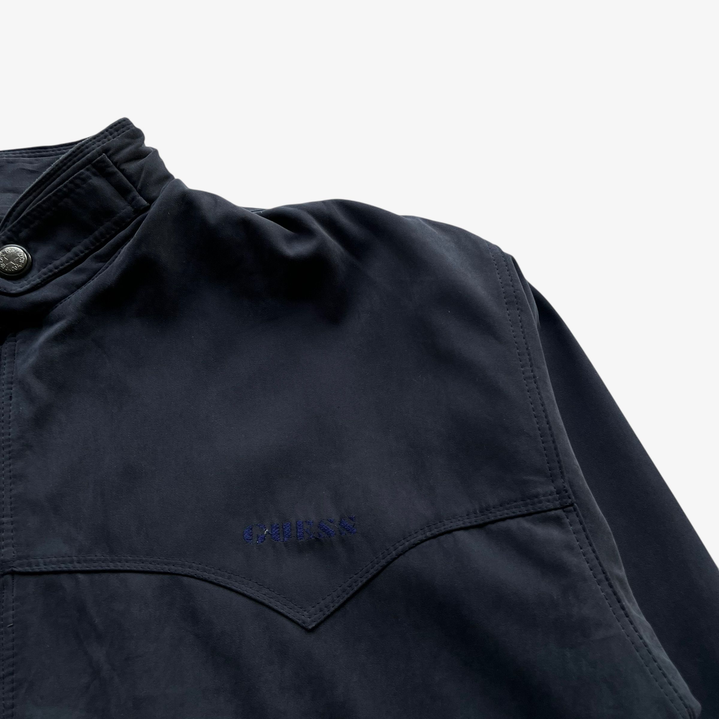 Guess Vintage 80s Men's Guess USA Navy Driving Jacket Size US M / EU 48-50 / 2 - 3 Thumbnail