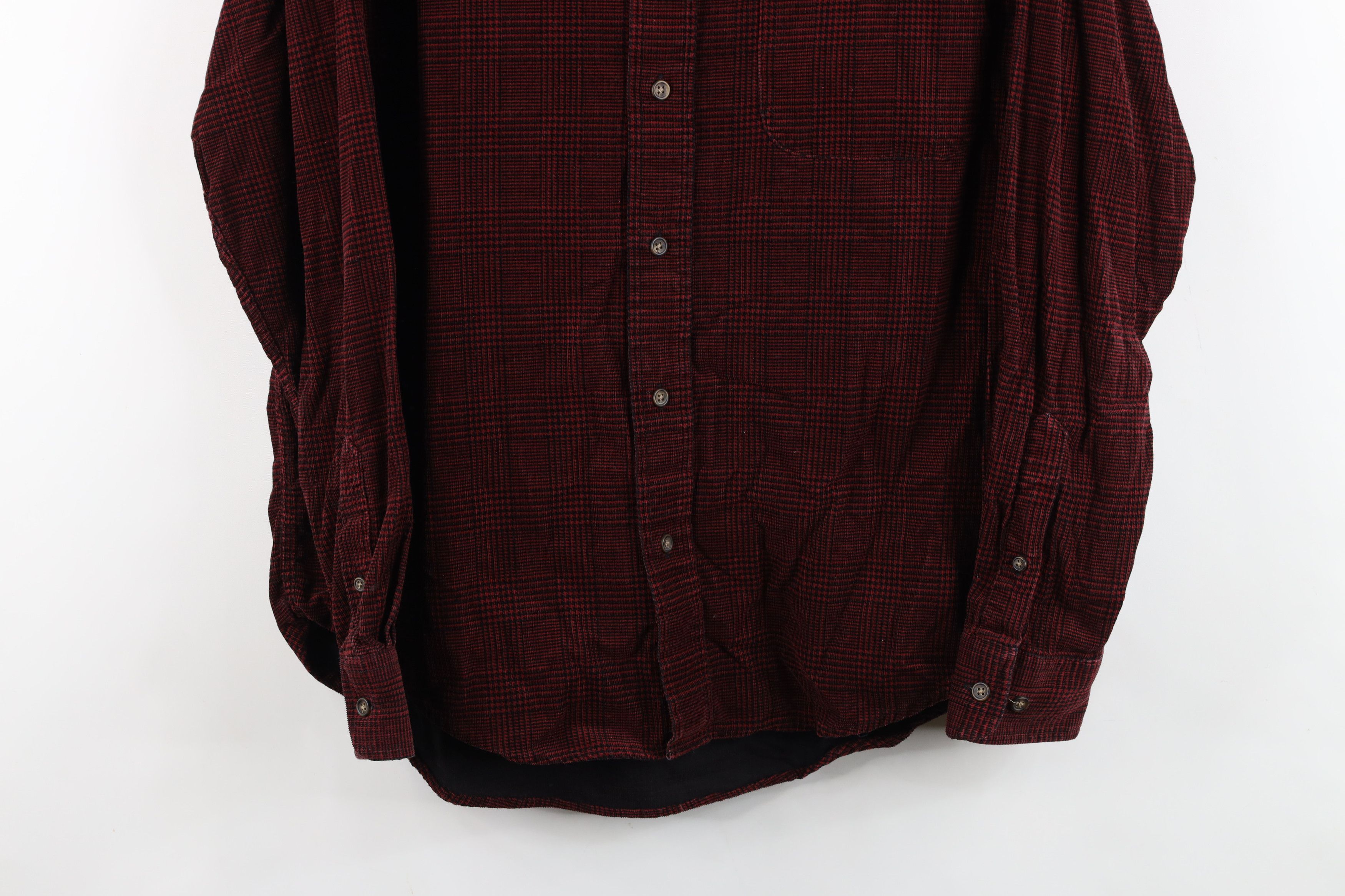 Vintage Vintage 90s Streetwear Houndstooth Corduroy Button Shirt Size US XL / EU 56 / 4 - 3 Thumbnail