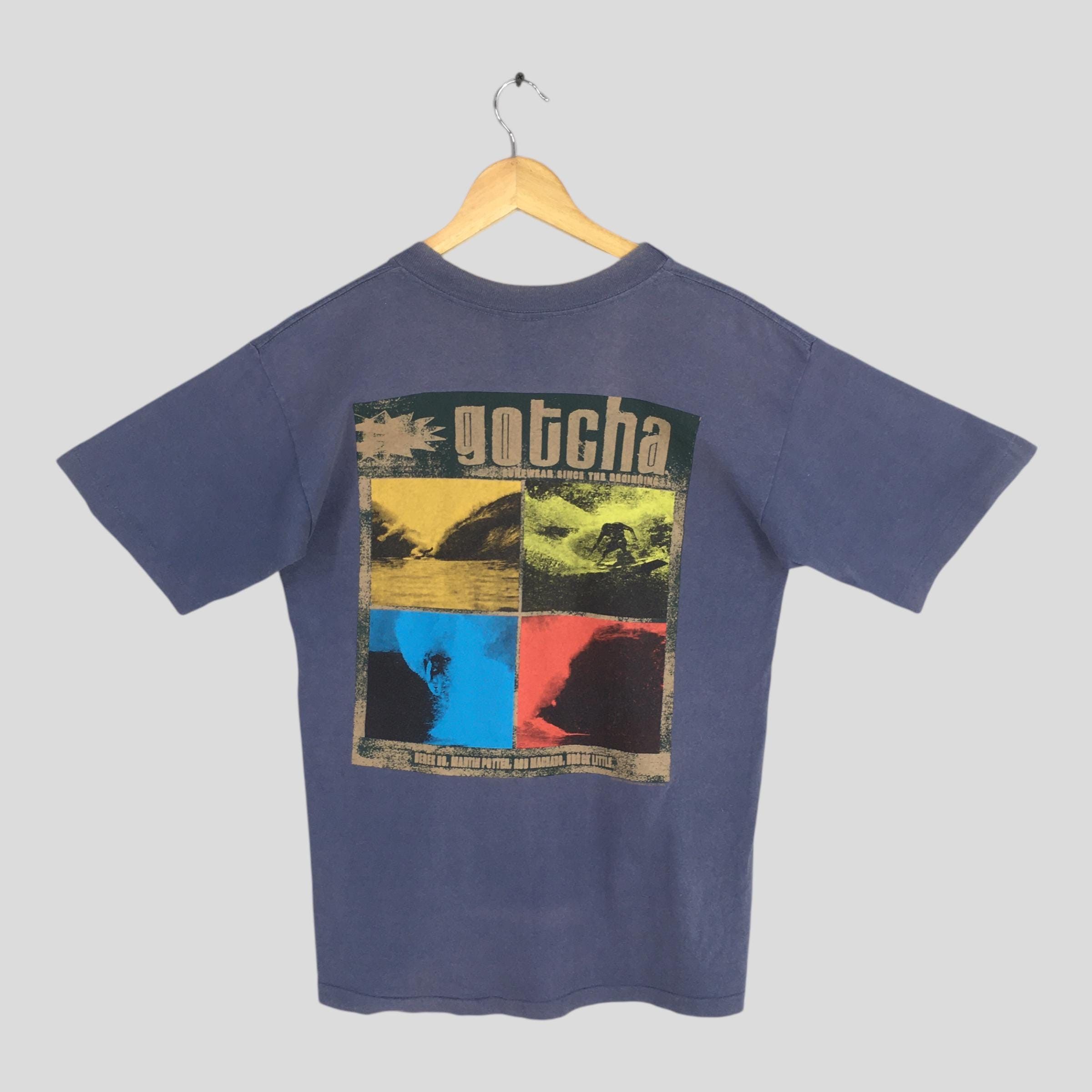 Gotcha Vintage 90s Gotcha Hawaii Surf Blue T shirt Medium Size US M / EU 48-50 / 2 - 1 Thumbnail