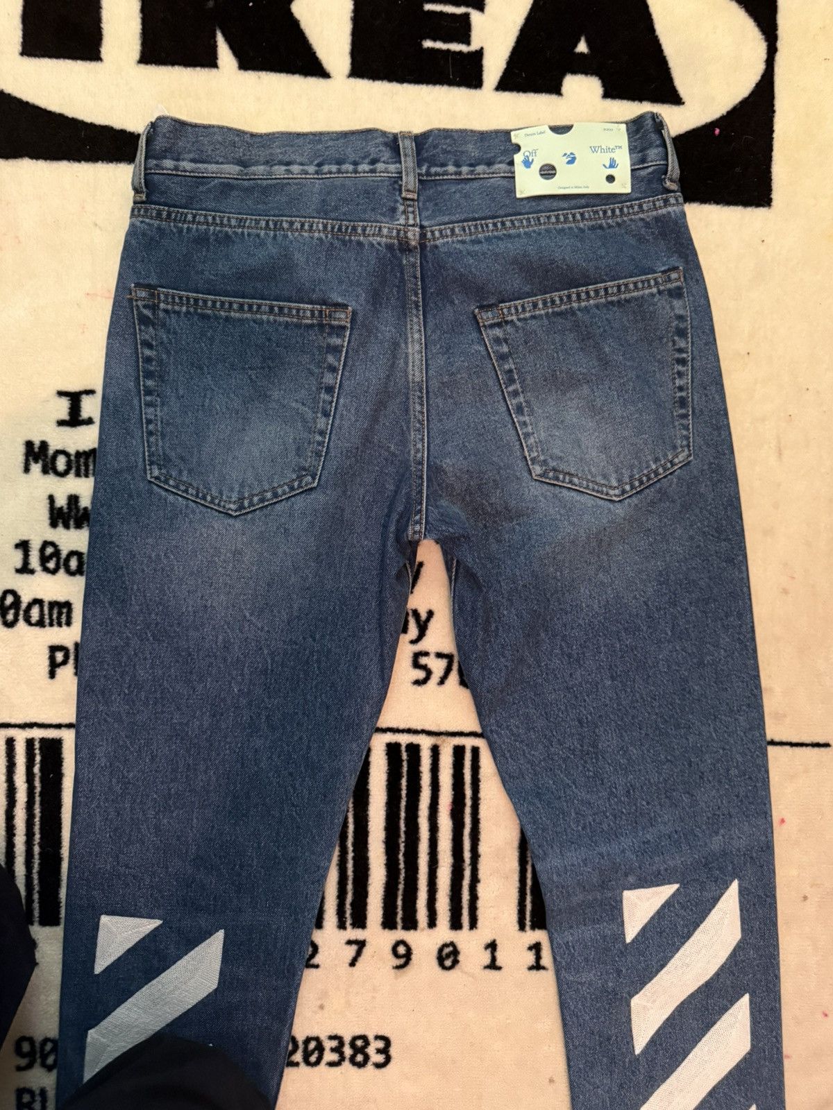 Off-White Off-White Denim Jeans – Diagonal Stripe Print Size US 29 - 5 Thumbnail