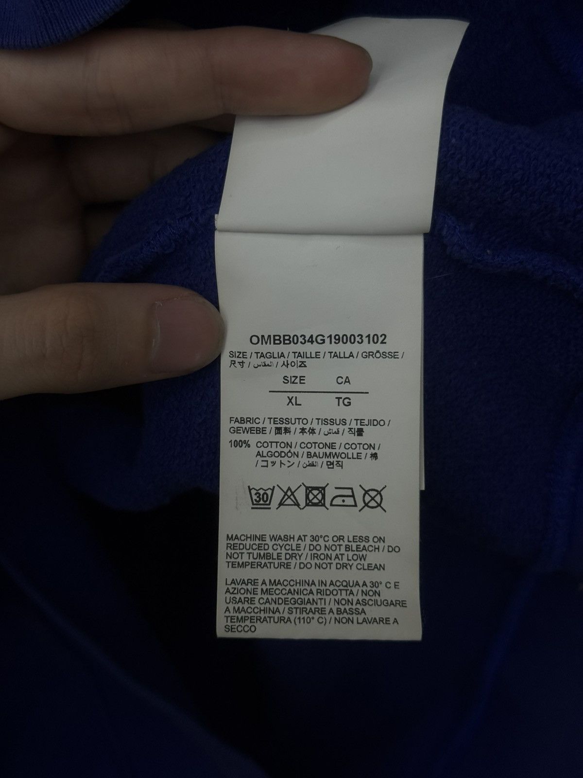 Off-White Off White Pullover Blue Stones Hoodie Size XL RARE Size US XL / EU 56 / 4 - 14 Thumbnail