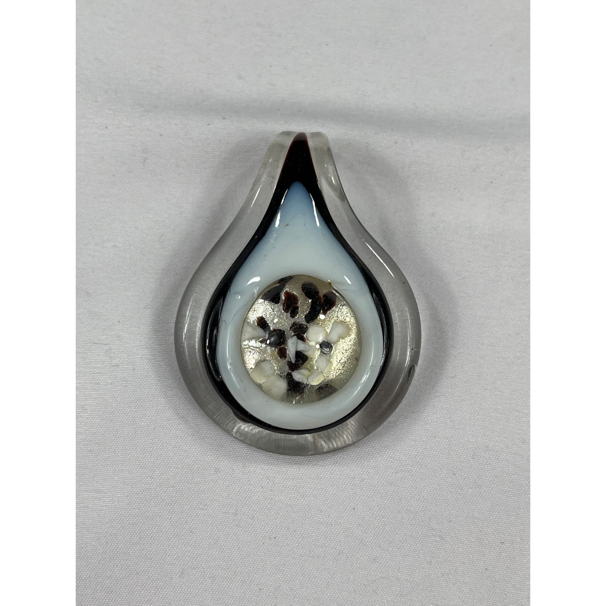 Vintage Vintage SKU 7889 Large Artisan Glass Pendant Art Deco Swirl Size ONE SIZE - 1 Thumbnail