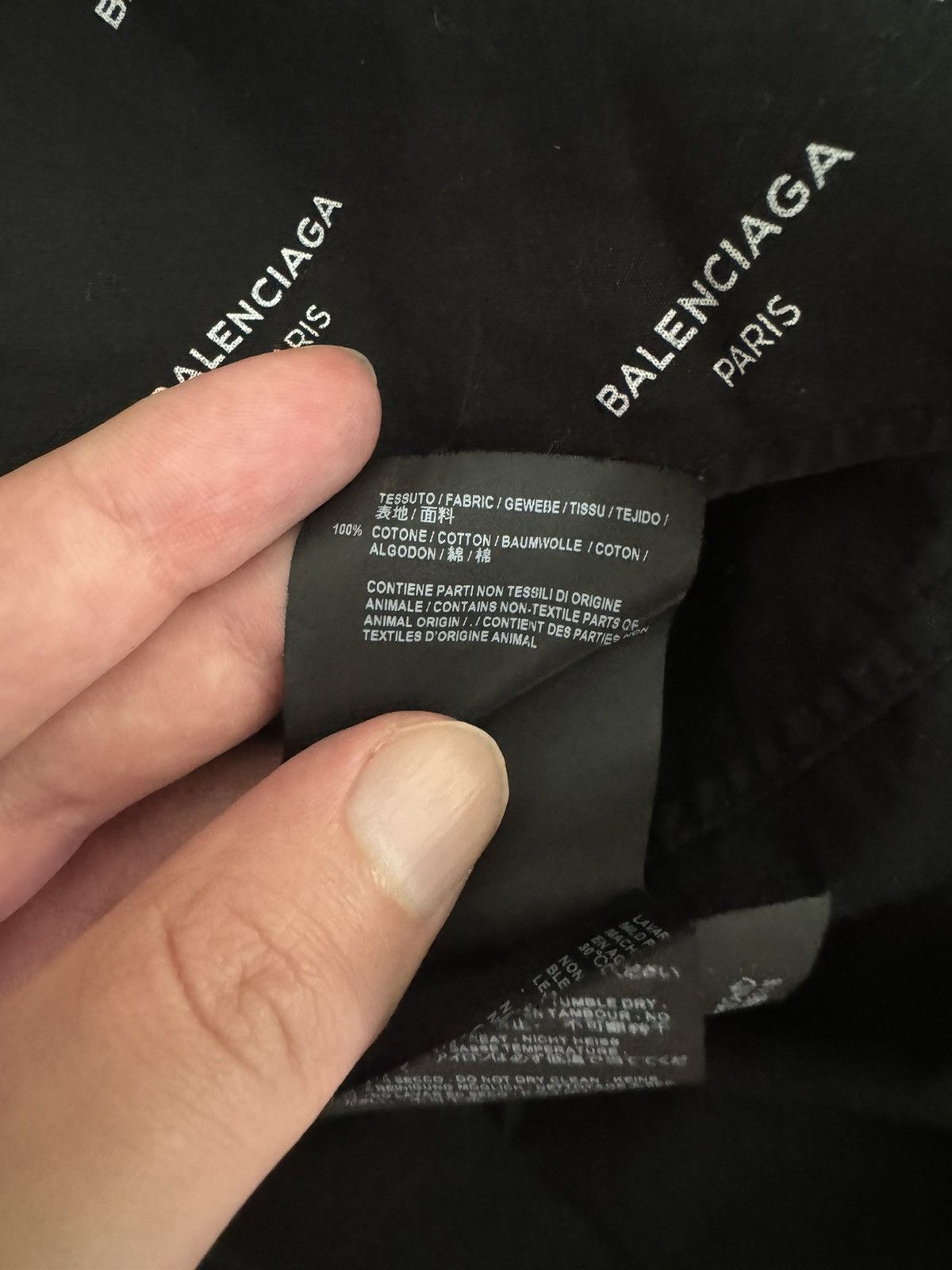 Balenciaga Balenciaga Black Logo Striped Shirt Demna Gvasalia Size US XL / EU 56 / 4 - 10 Thumbnail