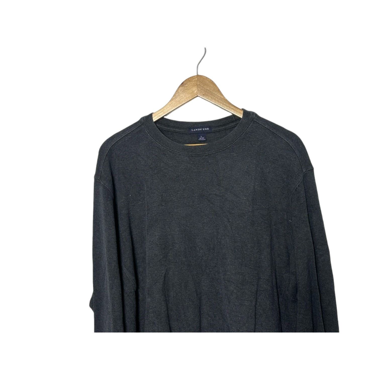 Lands' End Lands End Charcoal Gray Crewneck Sweater Men's L 42-44 Size US L / EU 52-54 / 3 - 7 Thumbnail