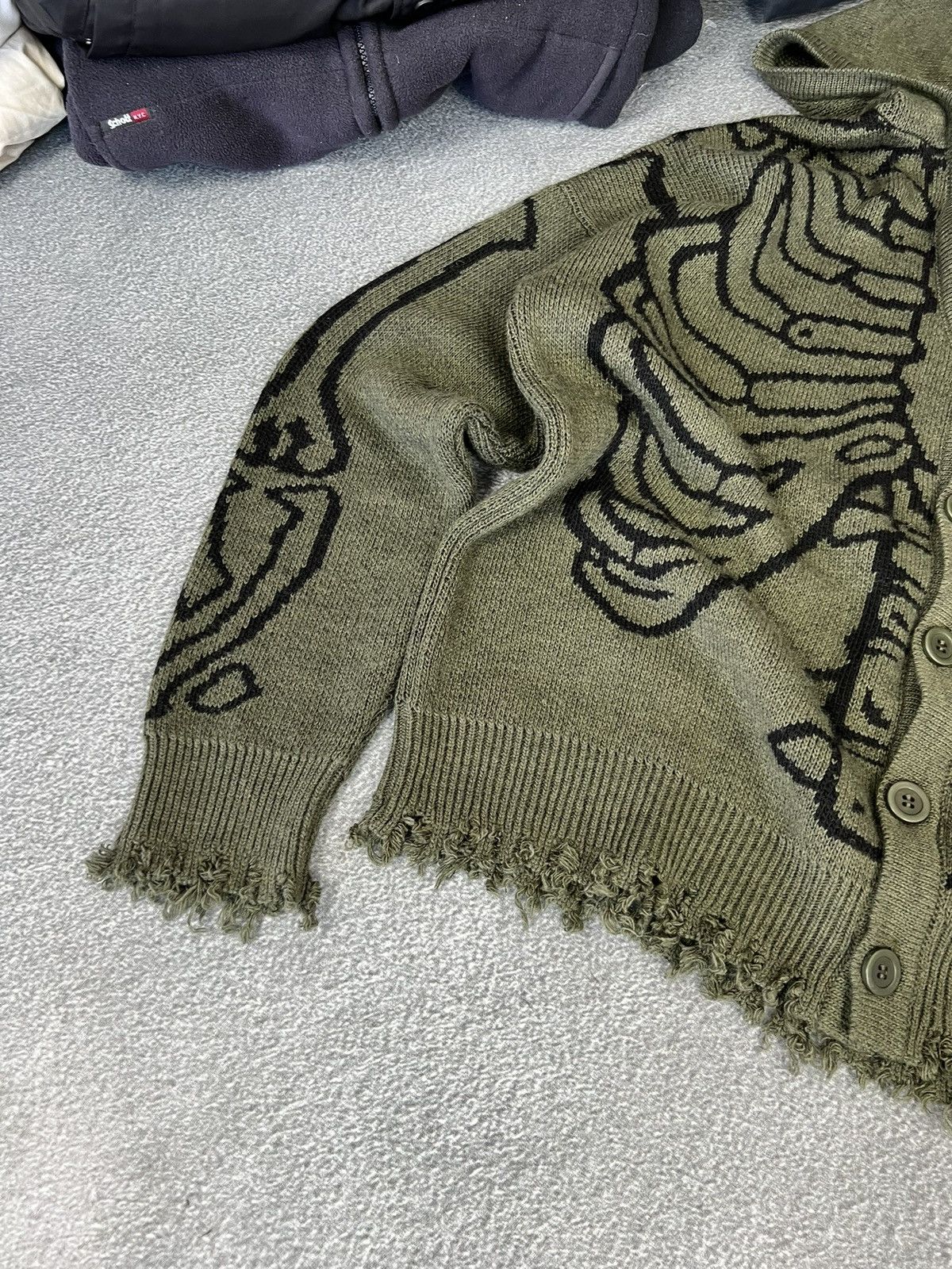 Minga London Minga London Green Skeleton Printed Knit Hoodie. Size M / US 6-8 / IT 42-44 - 5 Thumbnail