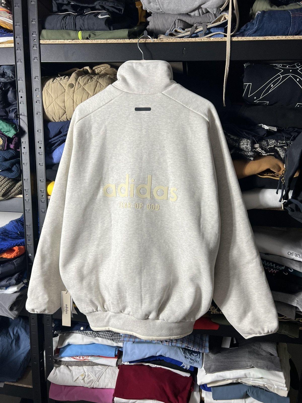 Adidas × Fear of God Adidas x Fear of God Athletics Track Jacket Oatmeal Full Zip Size US M / EU 48-50 / 2 - 1 Thumbnail