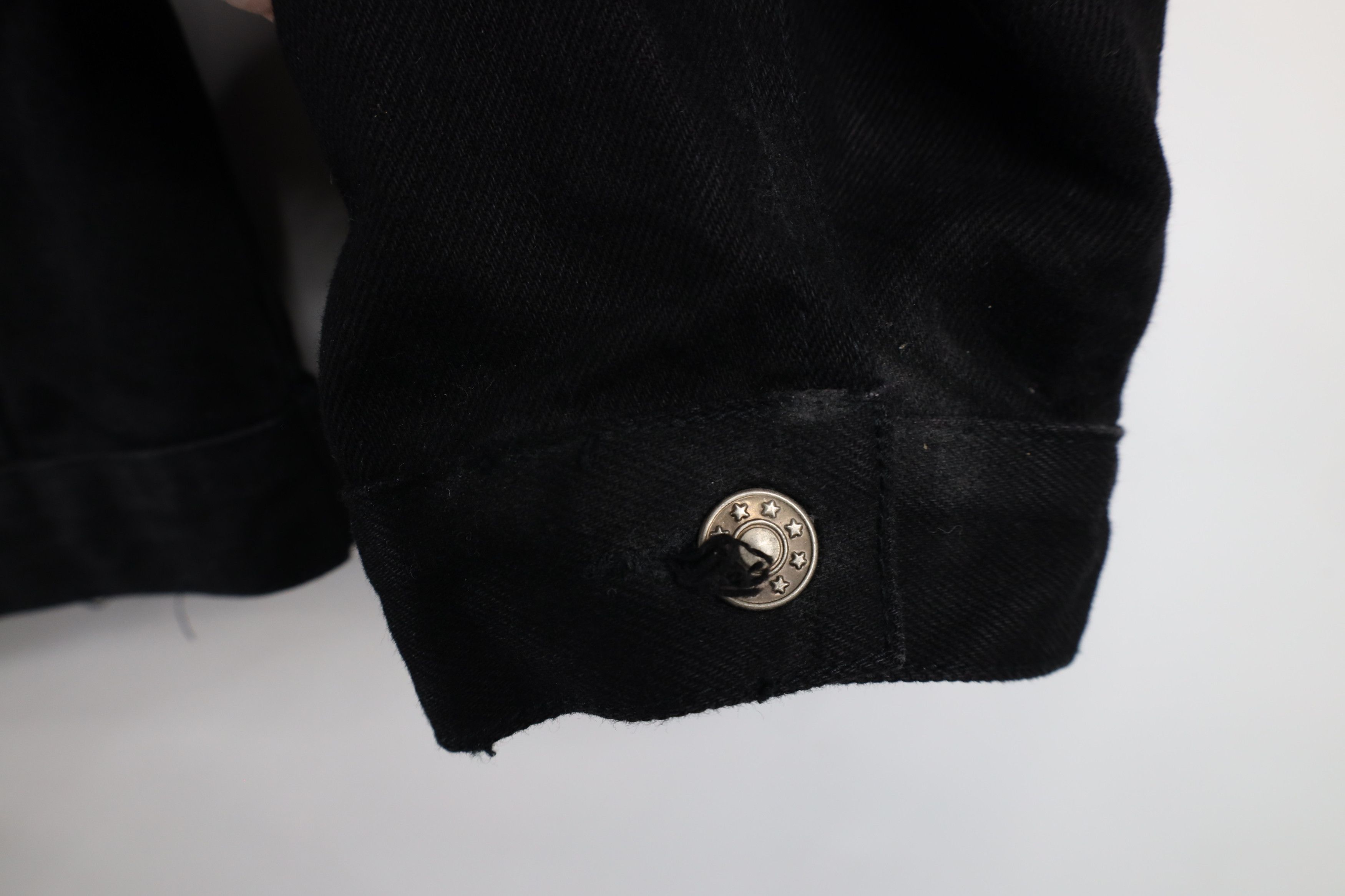 Vintage Vintage 90s Streetwear Jean Trucker Jacket Black Cotton Size US M / EU 48-50 / 2 - 6 Thumbnail