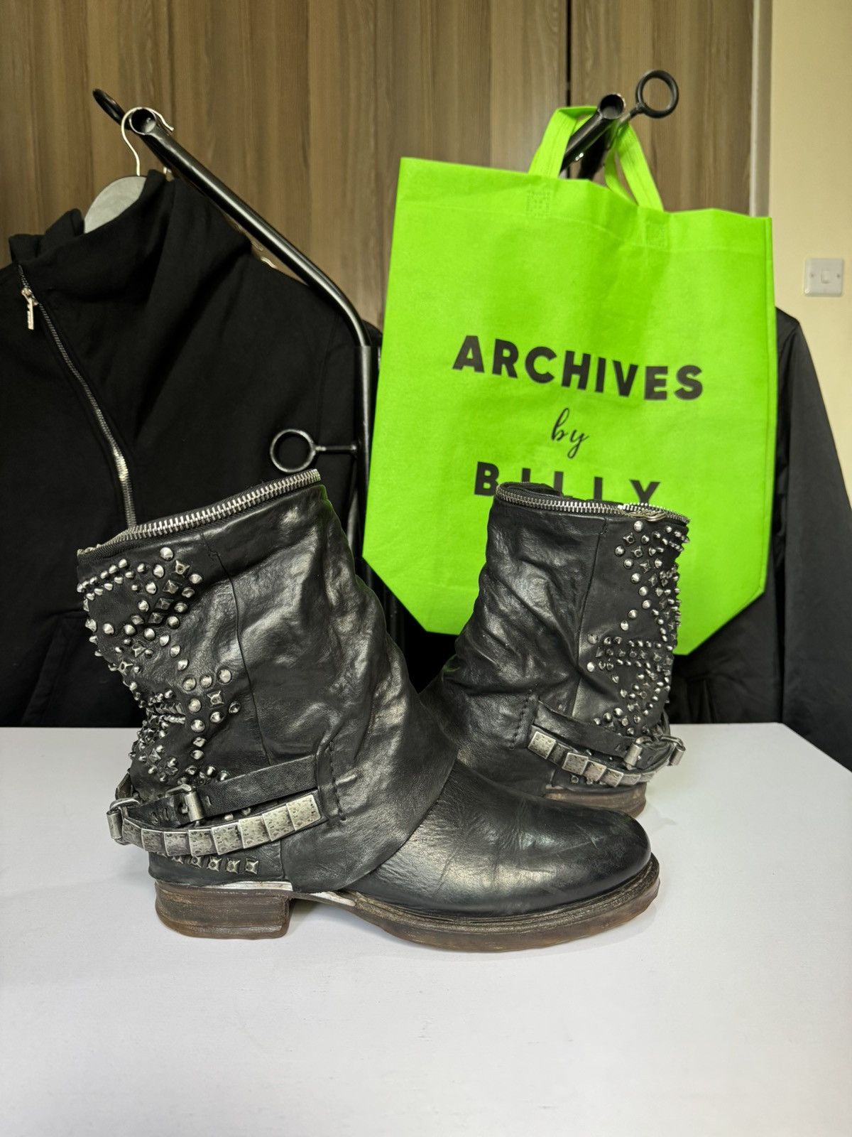 A.S.98 🔥 A.S 98 Studded made like guidi ,Kmri Size US 6.5 / EU 39-40 - 6 Thumbnail