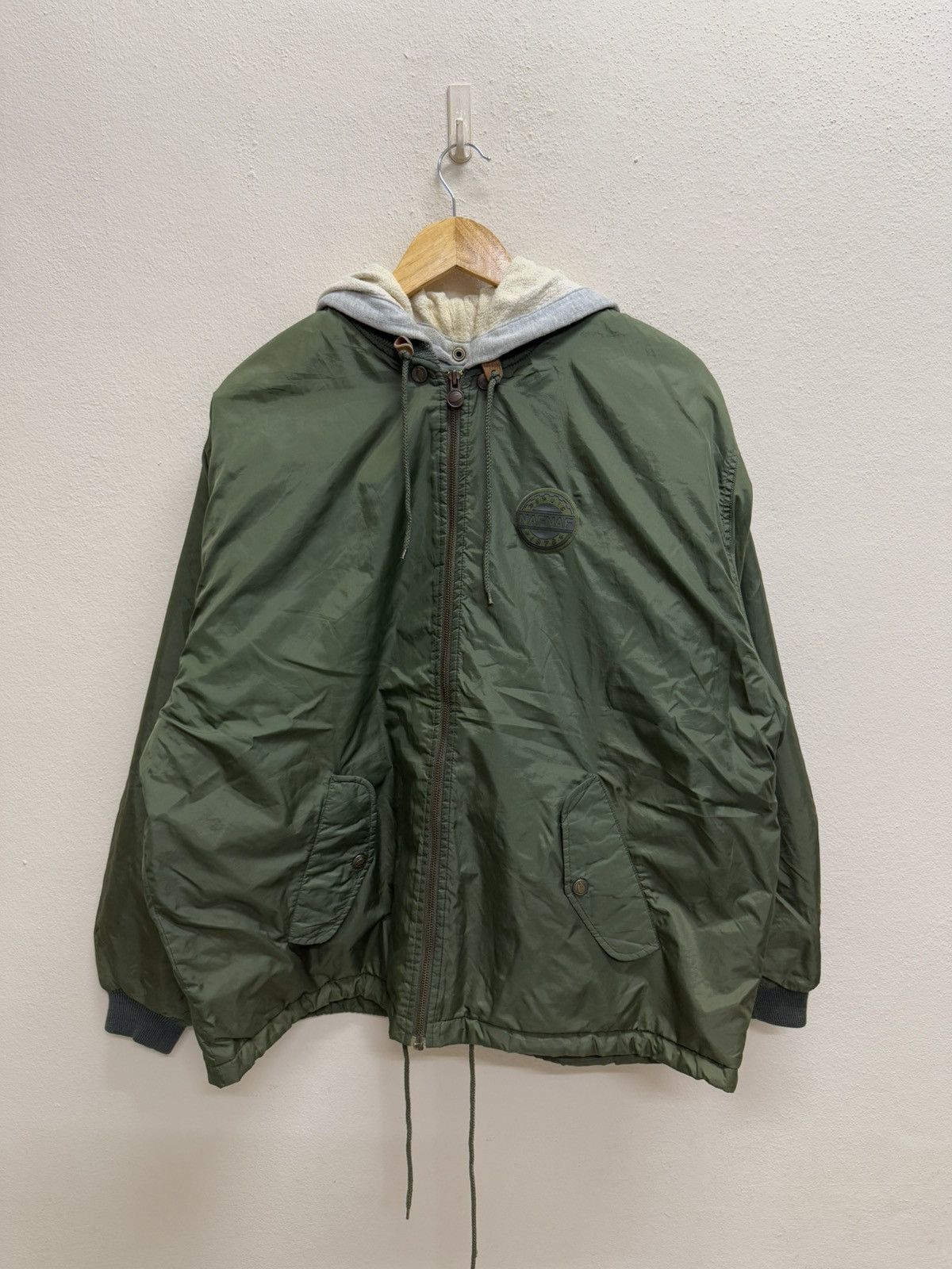 Japanese Brand × Vintage Naf nAf Rubber Label Padded Nylon Jacket Hoodie Size US XL / EU 56 / 4 - 19 Thumbnail