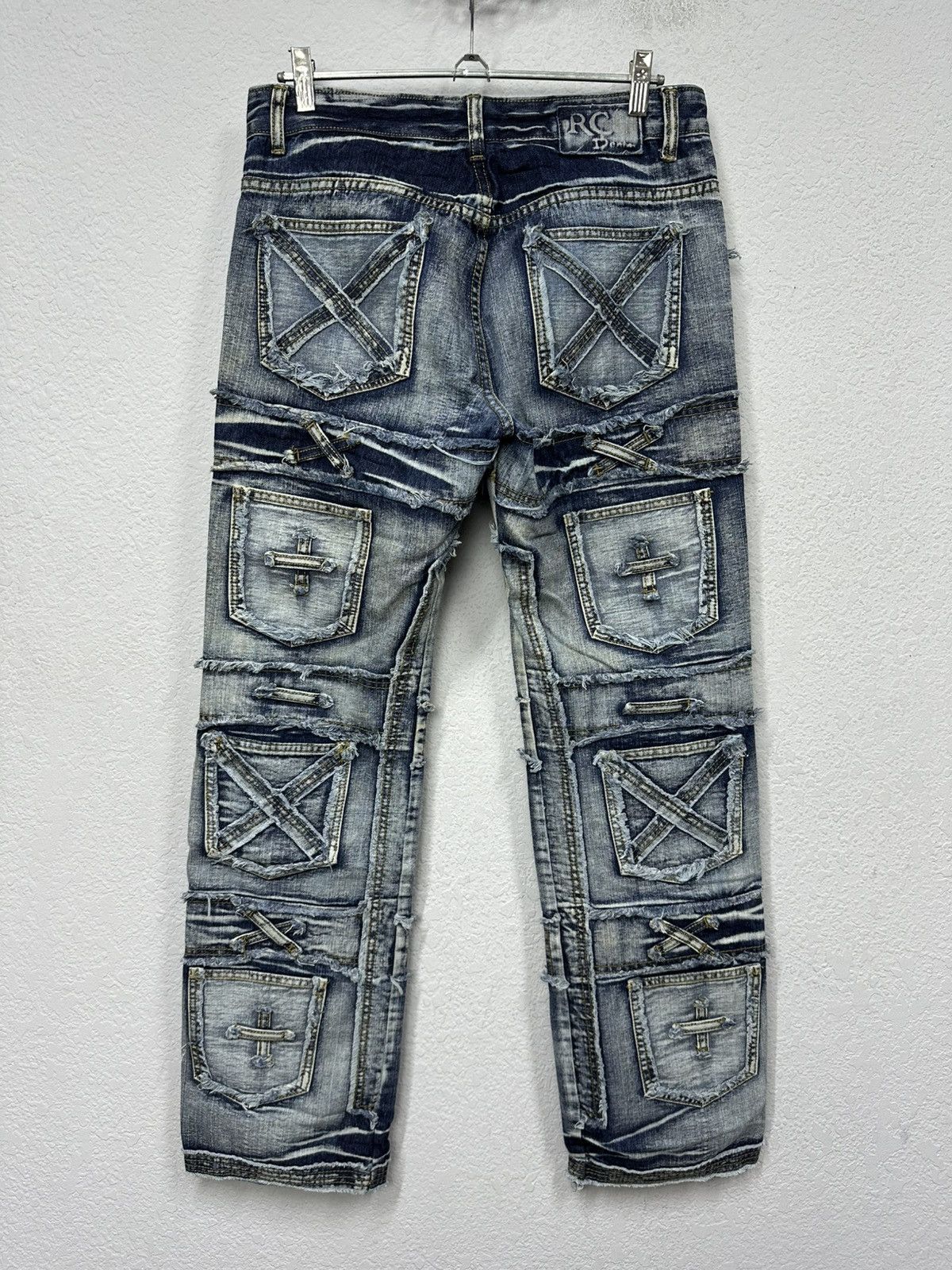 Japanese Brand Vintage Junya Watanabe Style Multi Pocket Cargo Jeans Pants Size US 32 / EU 48 - 9 Thumbnail