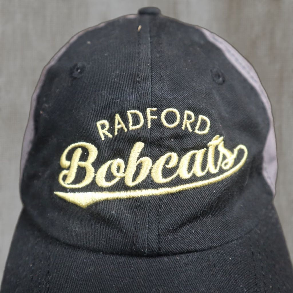 Vintage VINTAGE Radford High School Virginia VA Bobcats Baseball Cap Adult Adjustable Strapback Black Size ONE SIZE - 1 Thumbnail