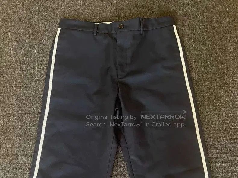 Gucci Gucci Black Casual Pants with White Stripes. Size US 36 / EU 52 - 2 Thumbnail