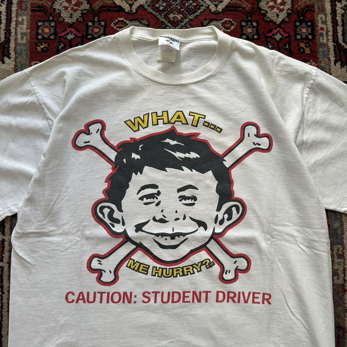 Vintage 1999 MAD Magazine x NASCAR Student Driver Graphic Tee Size US L / EU 52-54 / 3 - 4 Thumbnail