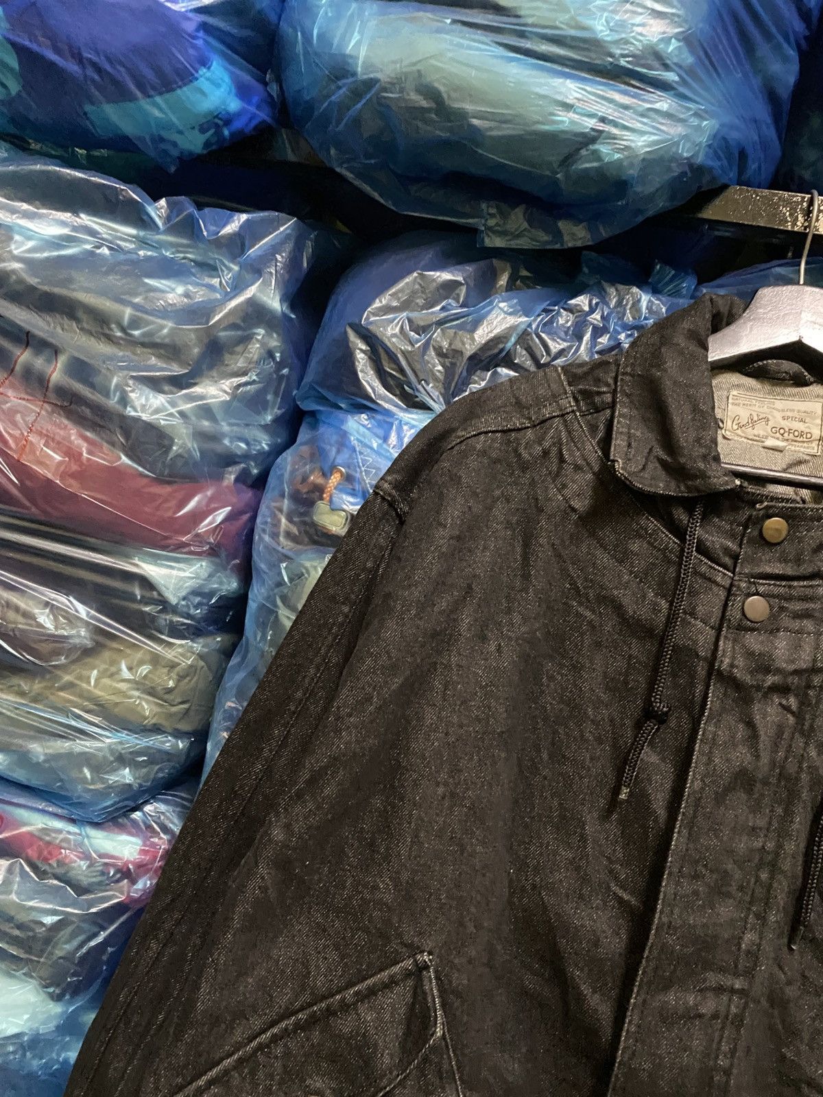 GQ VINTAGE 90s GQ FORD DARK GREY DENIM BOMBER JACKET Size US L / EU 52-54 / 3 - 7 Thumbnail