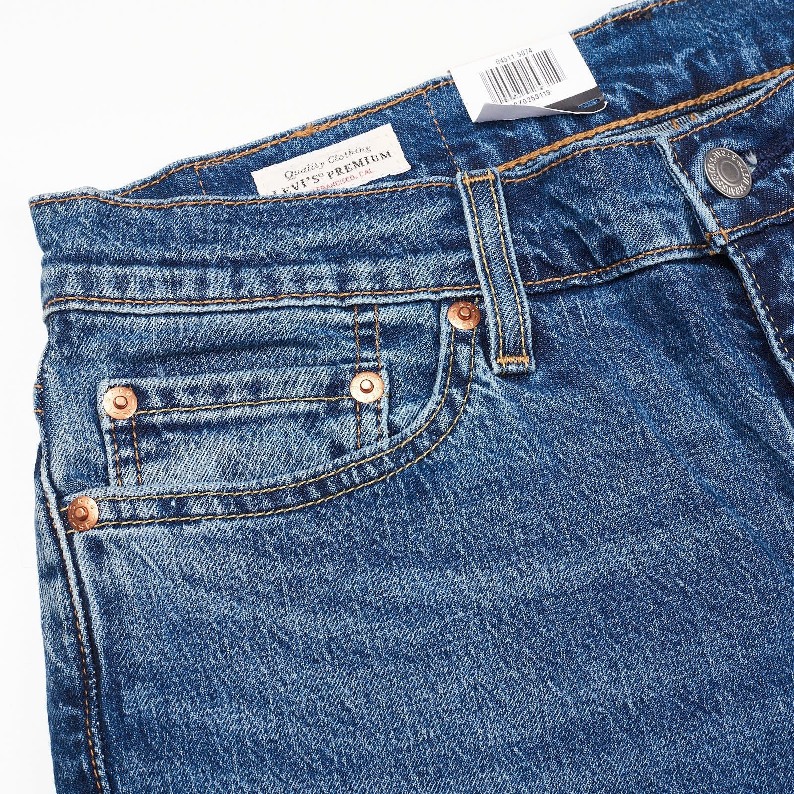 Levi's LEVI'S Premium 511 Slim Eco Ease Blue Big E Denim Jeans Size US 30 / EU 46 - 4 Thumbnail