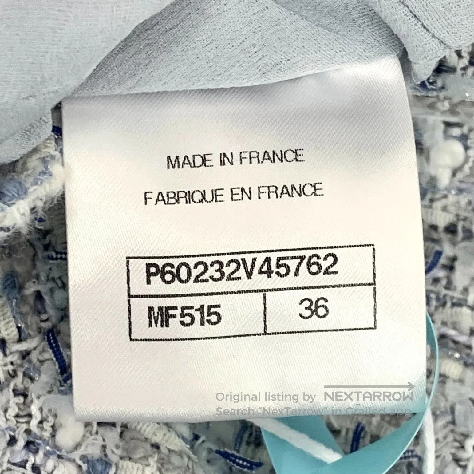 Chanel Chanel Light blue cotton woven coarse flower bubble short- Size XS / US 0-2 / IT 36-38 - 6 Thumbnail