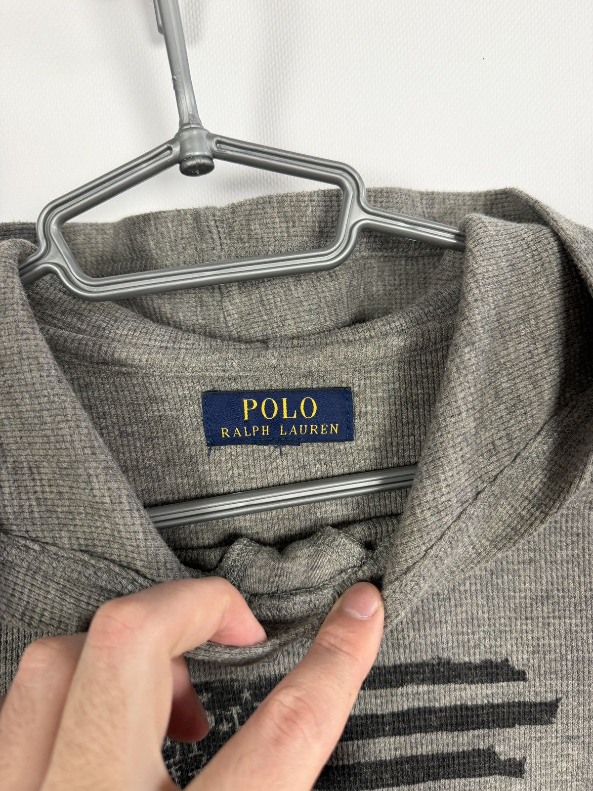 Polo Ralph Lauren Polo Ralph Lauren Hoodie Big USA Flag Logo Gray Hoody XS Size US XS / EU 42 / 0 - 8 Thumbnail