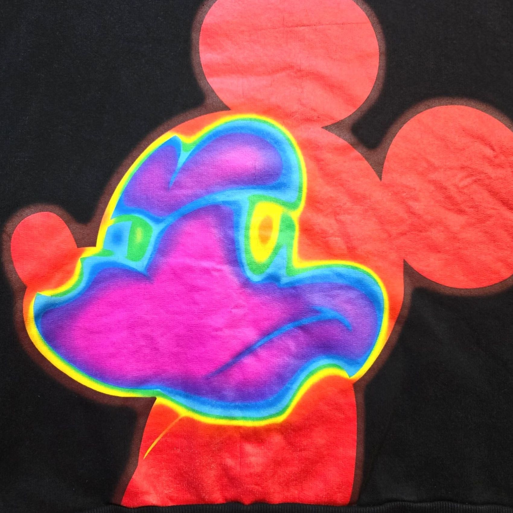 Zara Zara Sweater Womens M Black Disney Mickey Mouse Rainbow Cropped Casual Size M / US 6-8 / IT 42-44 - 3 Thumbnail