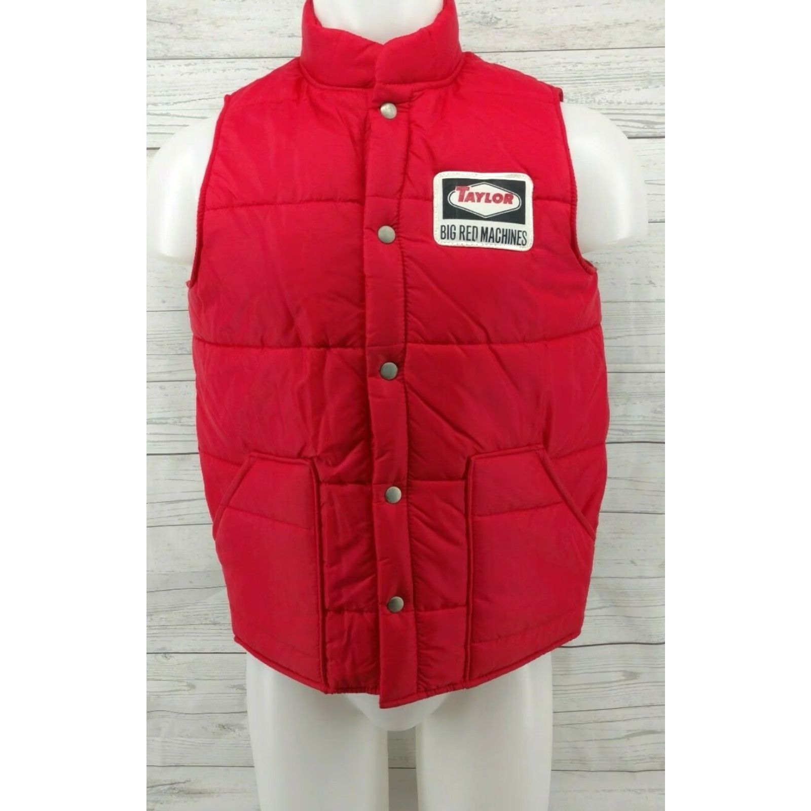 Vintage Vintage Taylor Big Red Machines Red Vest Mens Size Medium Size US M / EU 48-50 / 2 - 2 Thumbnail
