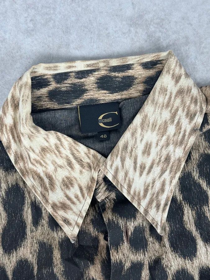 Just Cavalli 2000s Cavalli Leopard Black Shirt Size US M / EU 48-50 / 2 - 6 Thumbnail
