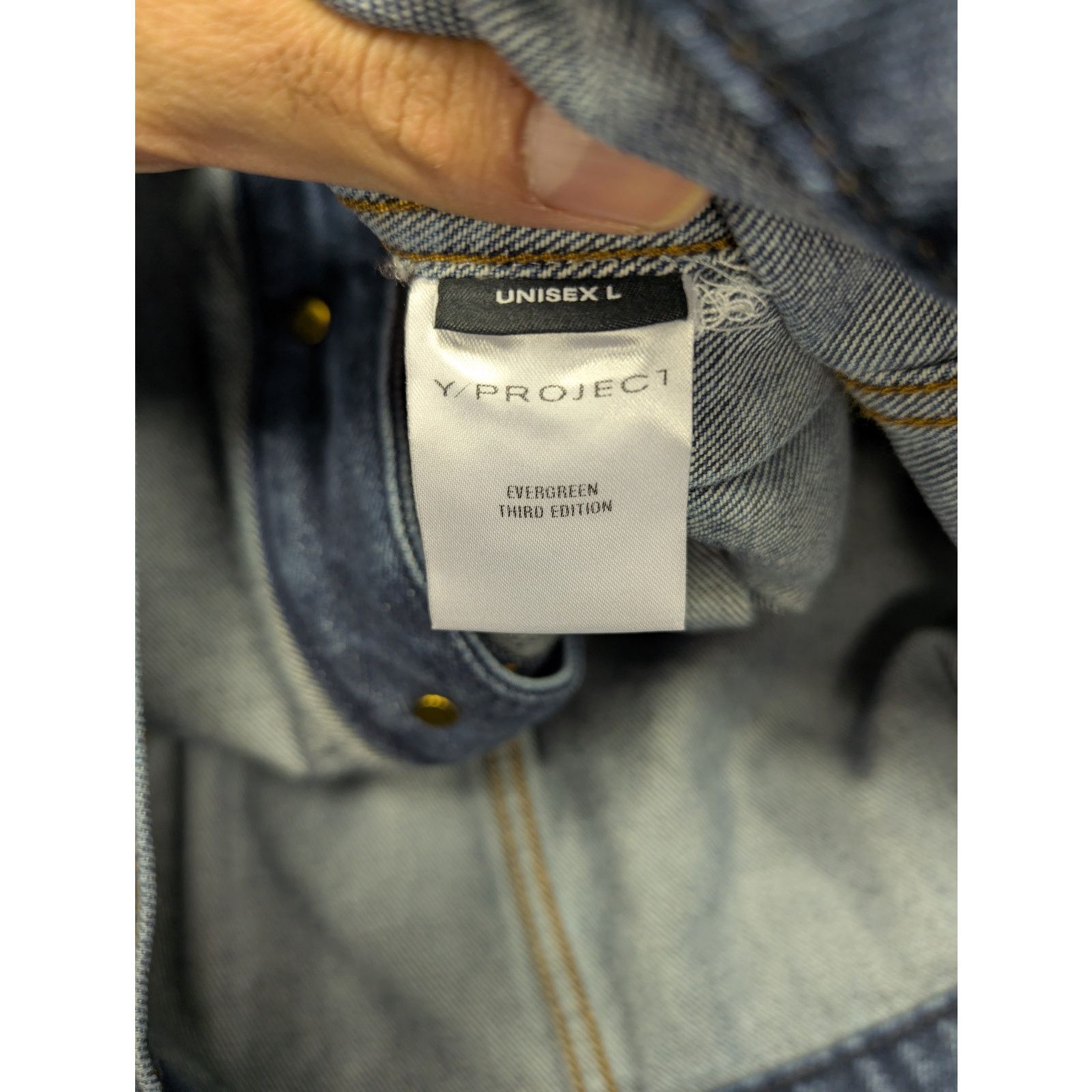 Y/Project o1rshd1 Classic Peep Denim Jacket in Navy Size US L / EU 52-54 / 3 - 19 Thumbnail