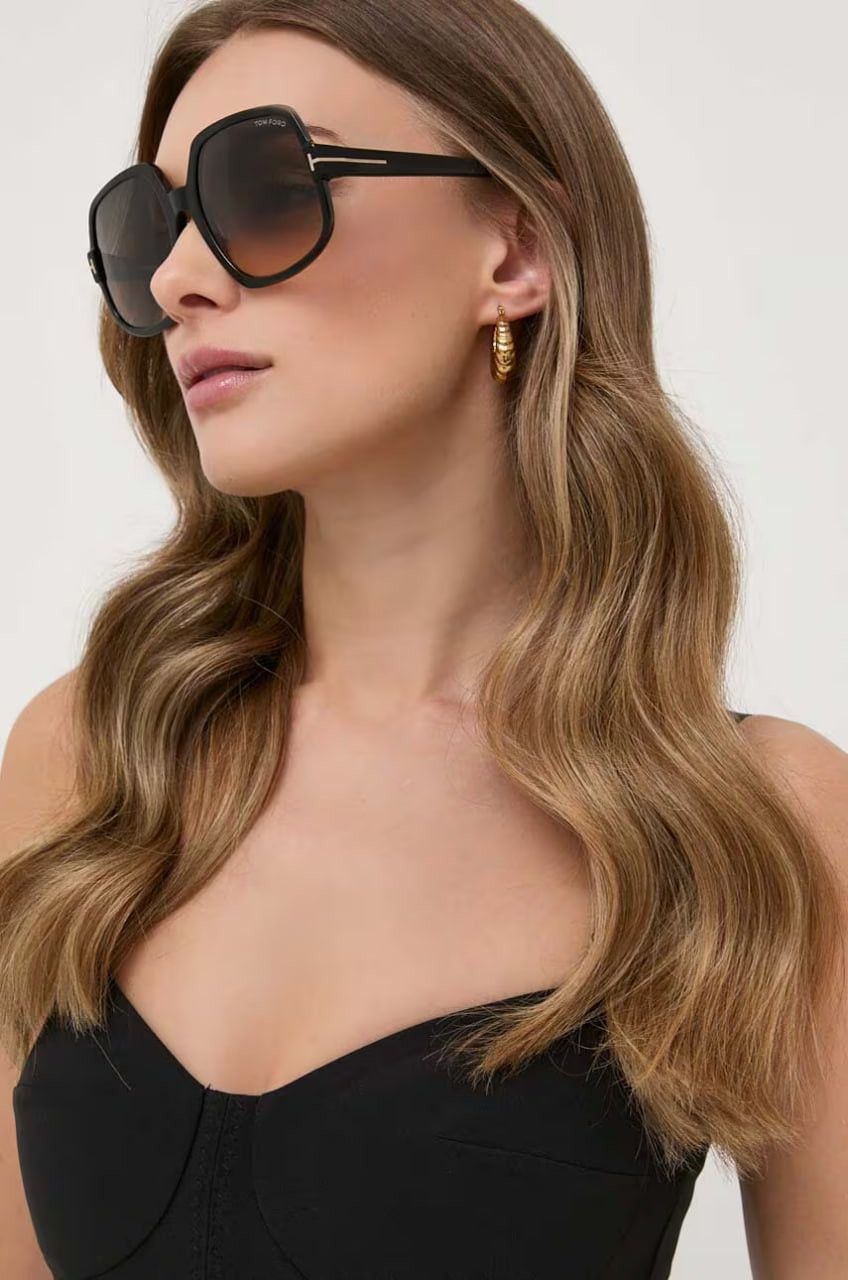 Tom Ford NEW TOM FORD DELPHINE-02 TF992 01B SUNGLASSES FT0992/S Size ONE SIZE - 5 Thumbnail