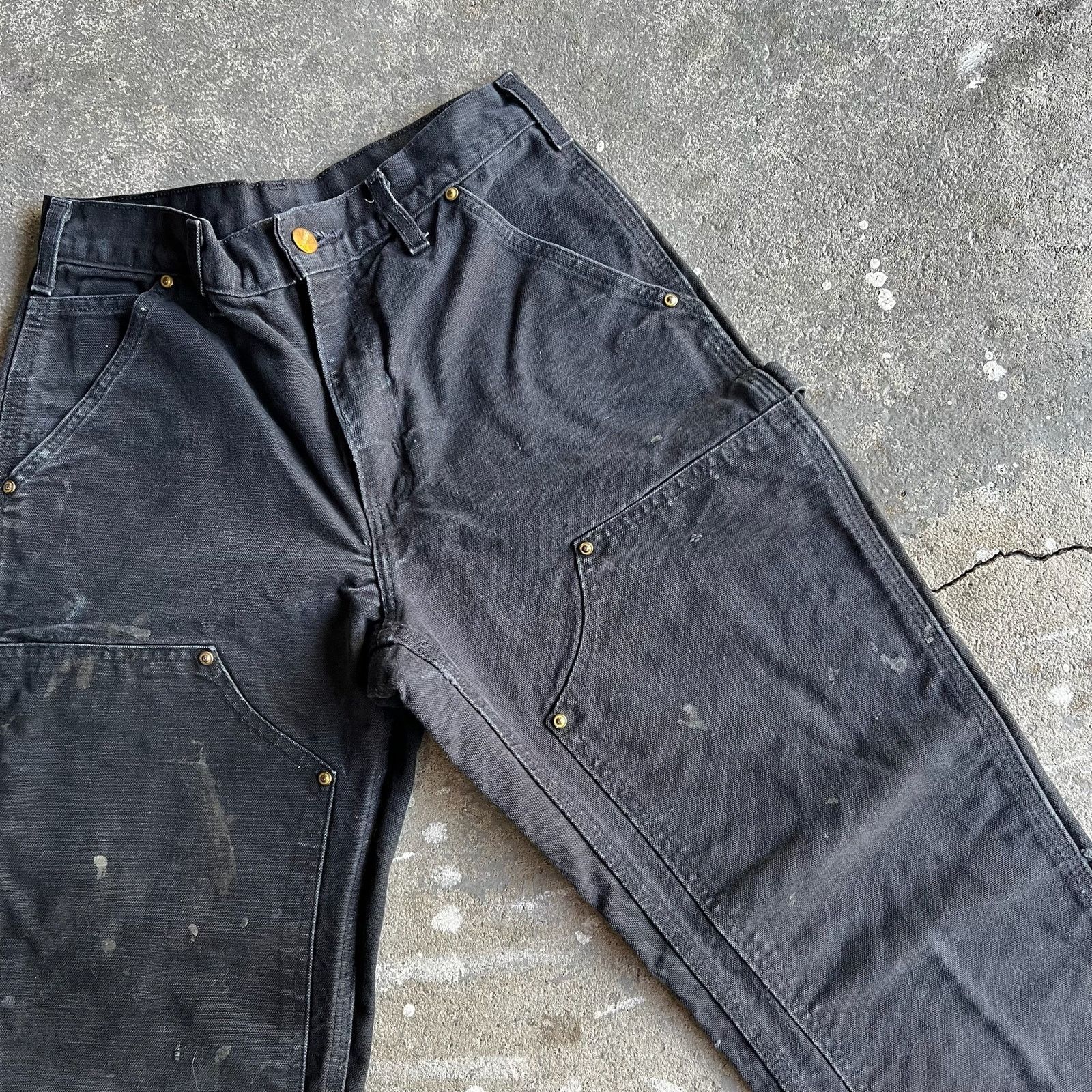 Carhartt × Vintage Carhartt black double knee work wear carpenter pants Size US 27 - 3 Thumbnail