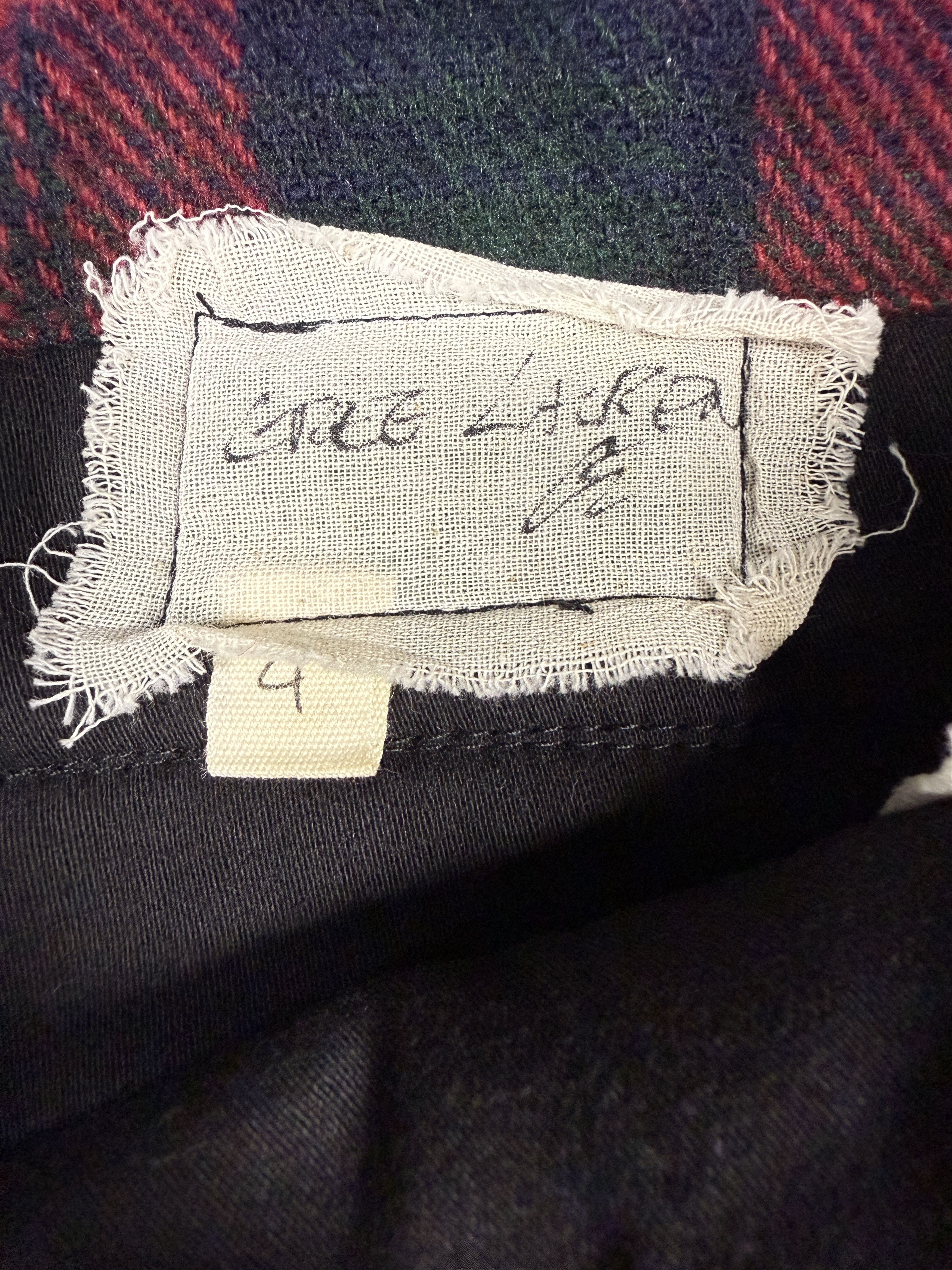 Greg Lauren $1050 Greg Lauren Wide Leg Red Plaid Pants Size US 36 / EU 52 - 9 Thumbnail
