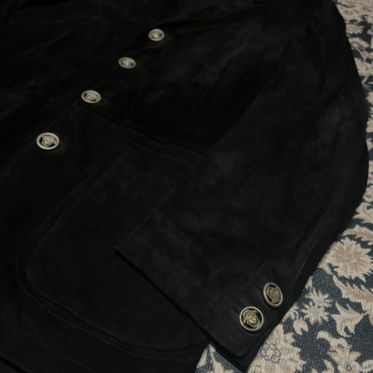 Genuine Leather × Versace × Vintage Versace Parka Suede Leather Size US M / EU 48-50 / 2 - 4 Thumbnail
