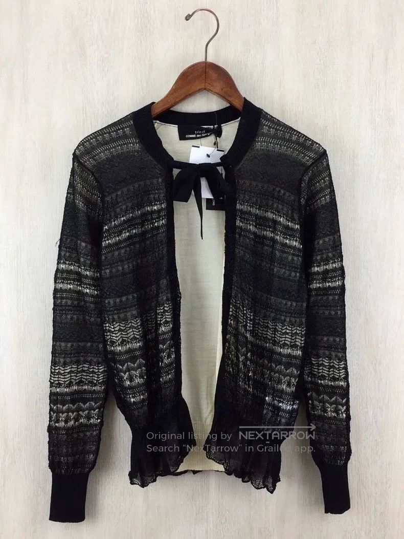 Comme des Garcons Comme Des Garcons Lace Knit Cardigan with Tie Size S / US 4 / IT 40 - 1 Thumbnail