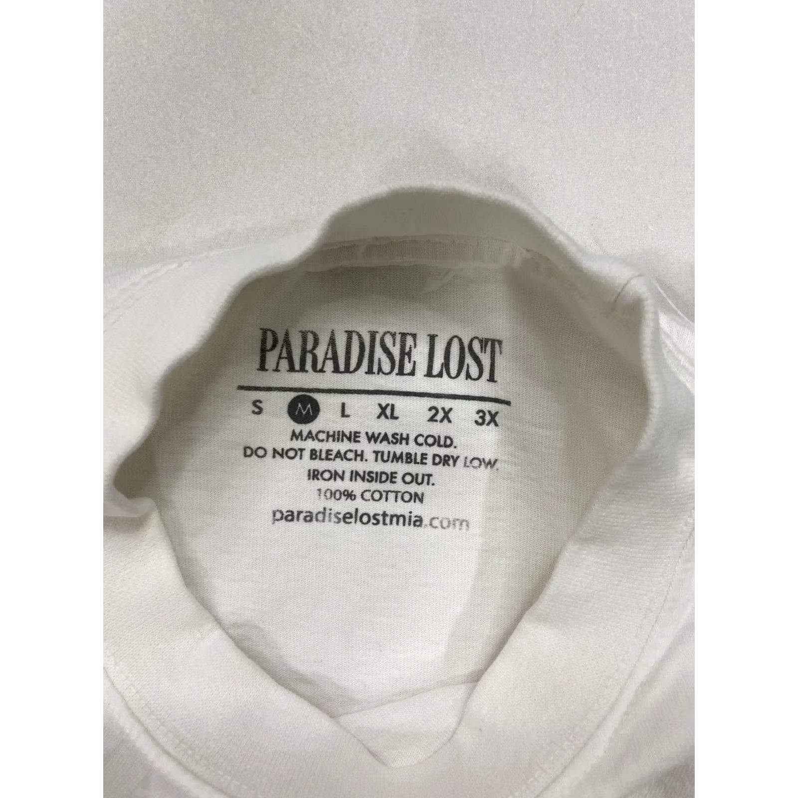 Paradise Paradise Lost T-Shirt Men Medium Short Sleeve Graphic Print Crew Neck White Cotton Logo All Seasons Fall Spring Summer Winter Size US M / EU 48-50 / 2 - 6 Thumbnail