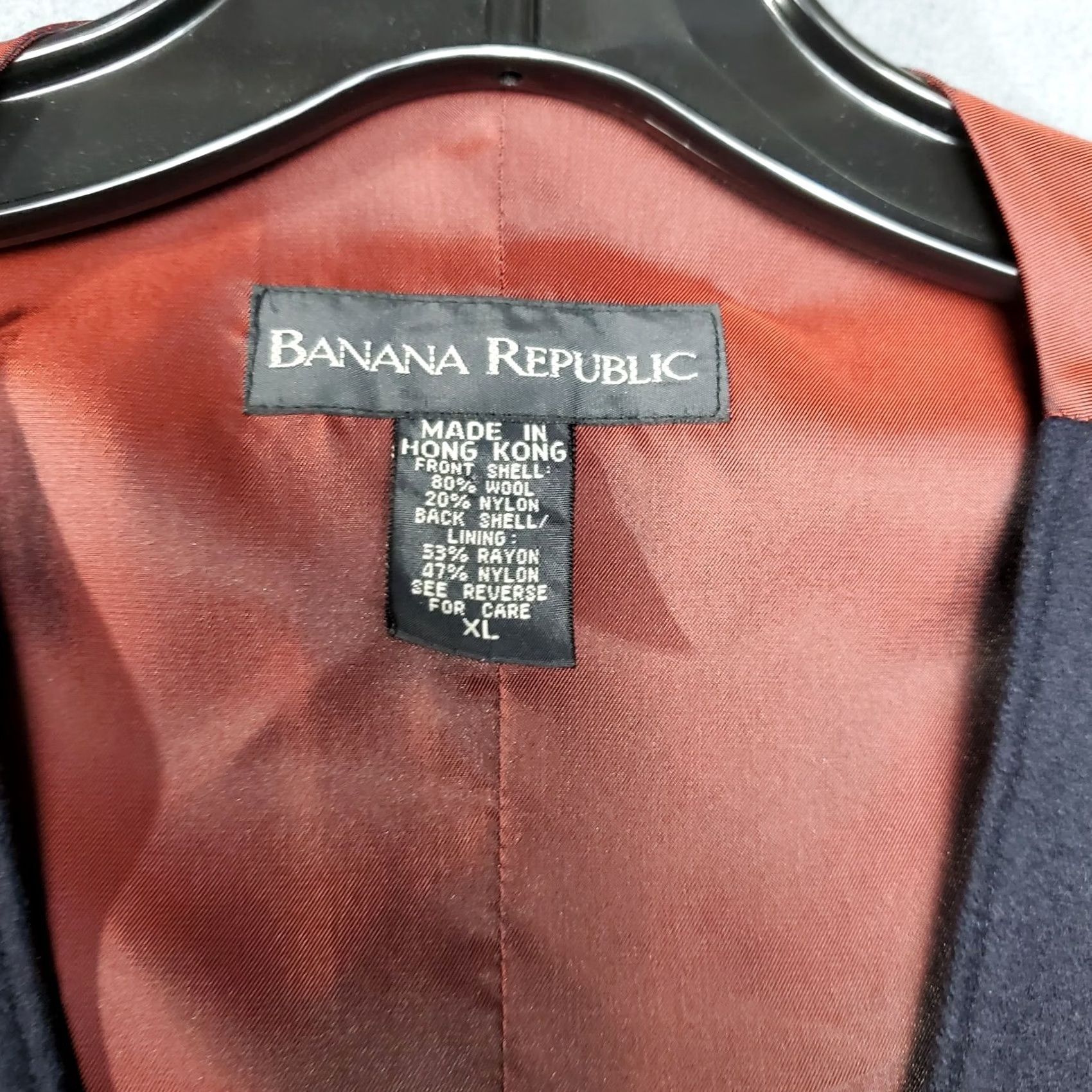 Banana Republic VINTAGE Banana Republic Vest Mens XL Black Wool Lined Woodsmen & Anglers Society Classic Rare 80s 90s USA Button Pockets Reg Mens Size US XL / EU 56 / 4 - 6 Thumbnail