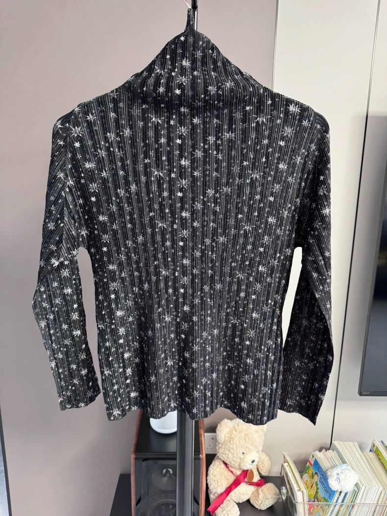 Issey Miyake Issey Miyake size:3 A black vintage starry sky rib semi-hi Size S / US 4 / IT 40 - 2 Thumbnail