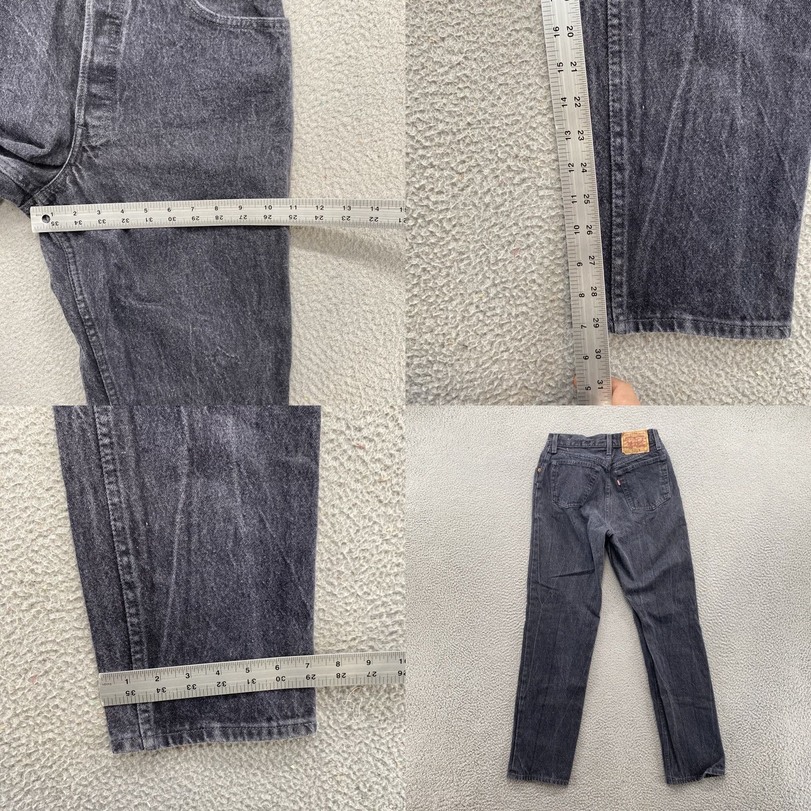 Levi's Vintage Levi’s Women’s USA Made Button Fly Black Denim Jeans Size 13 Jeans Womens USA Made Button Fly Black Denim Levi’s 13 Size 34" / US 12 / IT 48 - 8 Thumbnail