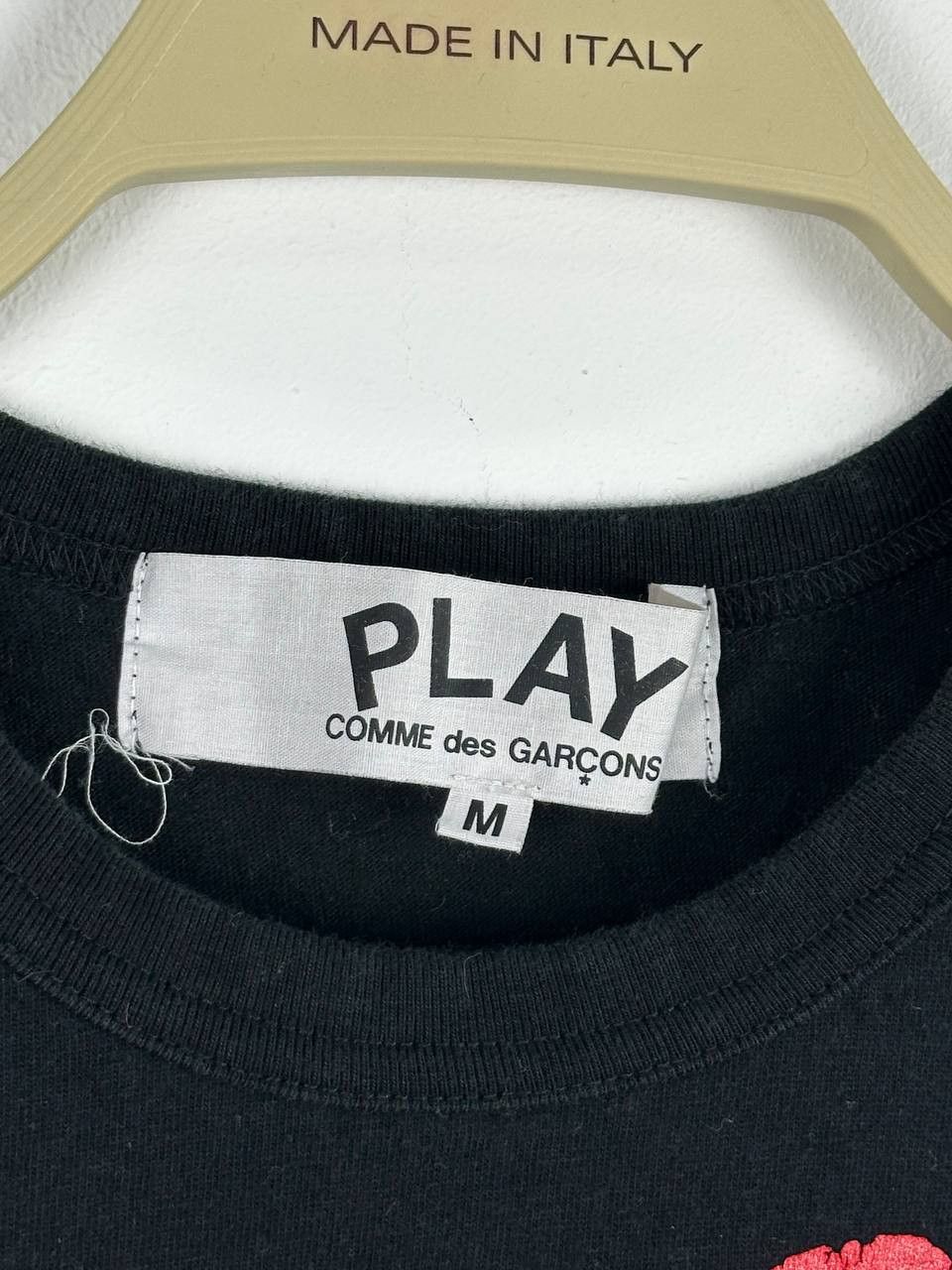 Comme des Garcons × Comme des Garcons PLAY Comme Des Garcons Play Big Logo Black Tee Size M / US 6-8 / IT 42-44 - 5 Thumbnail