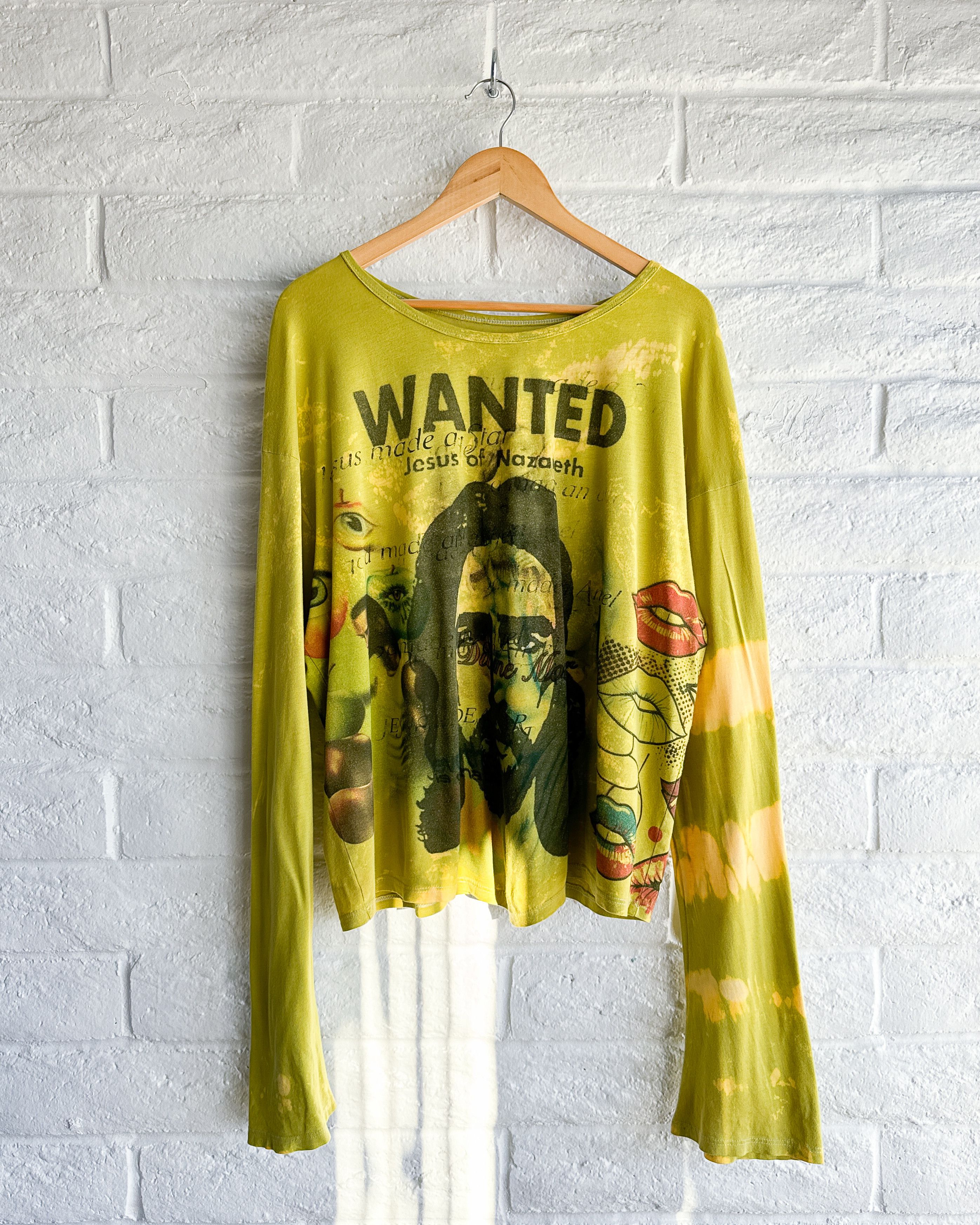 Vintage Jesus Wanted Long Sleeve T Shirt Tie Dye Custom 1 of 1 Size US XL / EU 56 / 4 - 1 Thumbnail