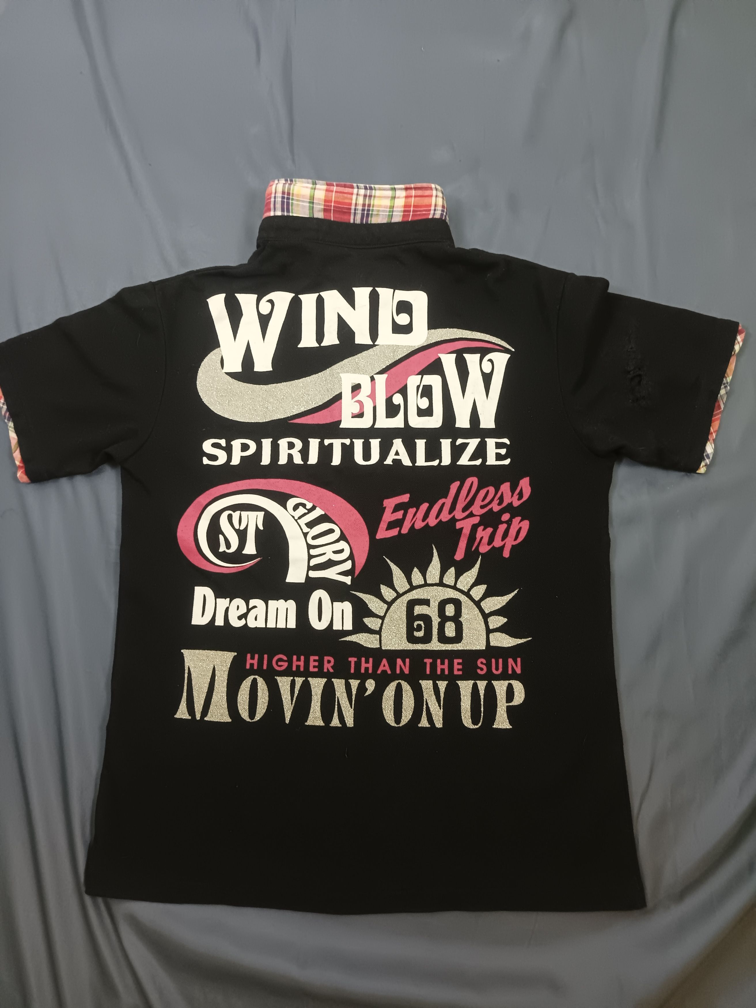 If Six Was Nine × Japanese Brand × Le Grande Bleu (L.G.B.) WE ❤️ SURF Endless Trip Polo T-shirt Double Layer POEM Print Size L / US 10 / IT 46 - 12 Thumbnail