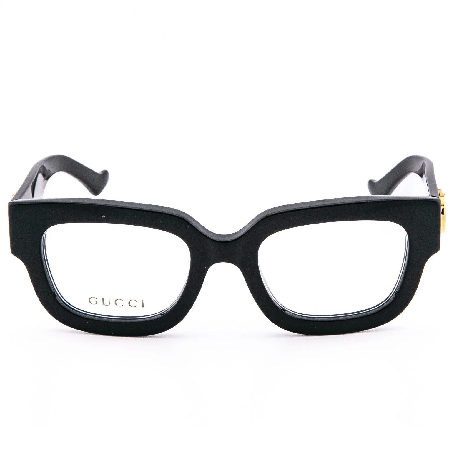 Gucci GUCCI GG1548O 1548 Black GG Gold Logo Bold Eyeglass 001 Size ONE SIZE - 8 Thumbnail