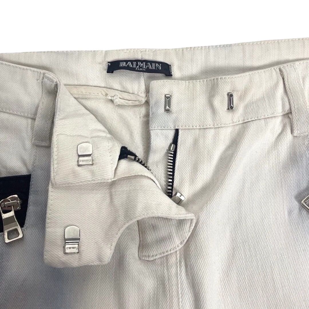 Balmain Balmain Washed Denim Pants Biker Moto Vintage Women’s Sz 40 Size 27" / US 4 / IT 40 - 5 Thumbnail