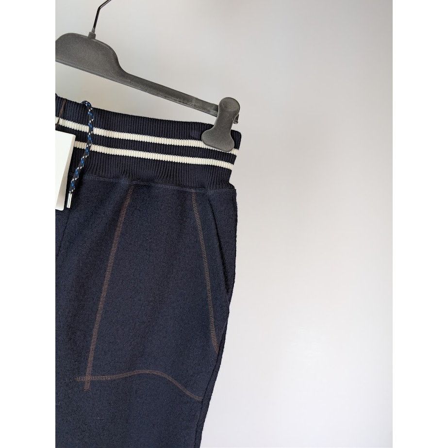 o1rshd1 Boiled Wool Jersey Shorts in Navy