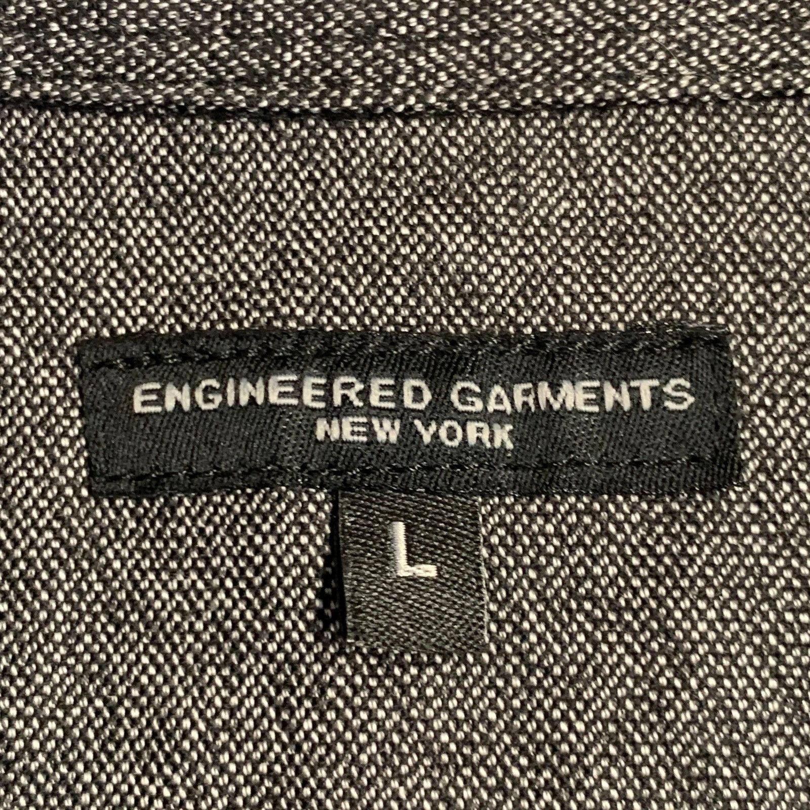 Size L Grey Heather Cotton Two Pockets Long Sleeve Shirt