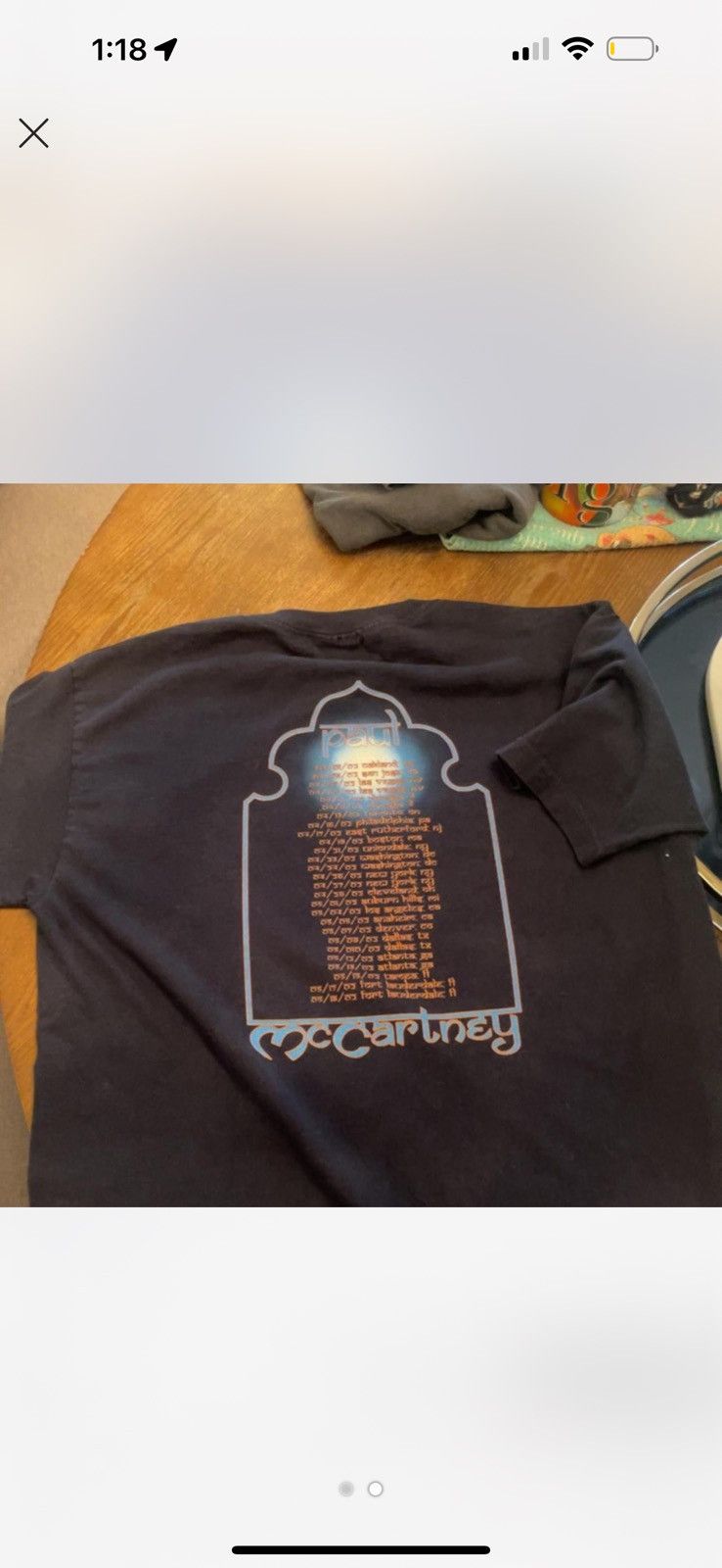 Vintage Paul McCartney tour shirt Size US L / EU 52-54 / 3 - 1 Thumbnail