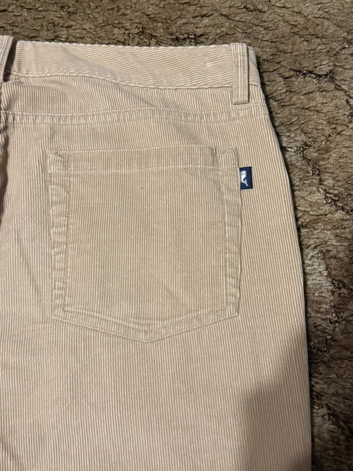 Vineyard Vines Vineyard Vines Mens Beige Corduroy Five Pocket Pants 33 x 32 Size US 33 - 3 Thumbnail