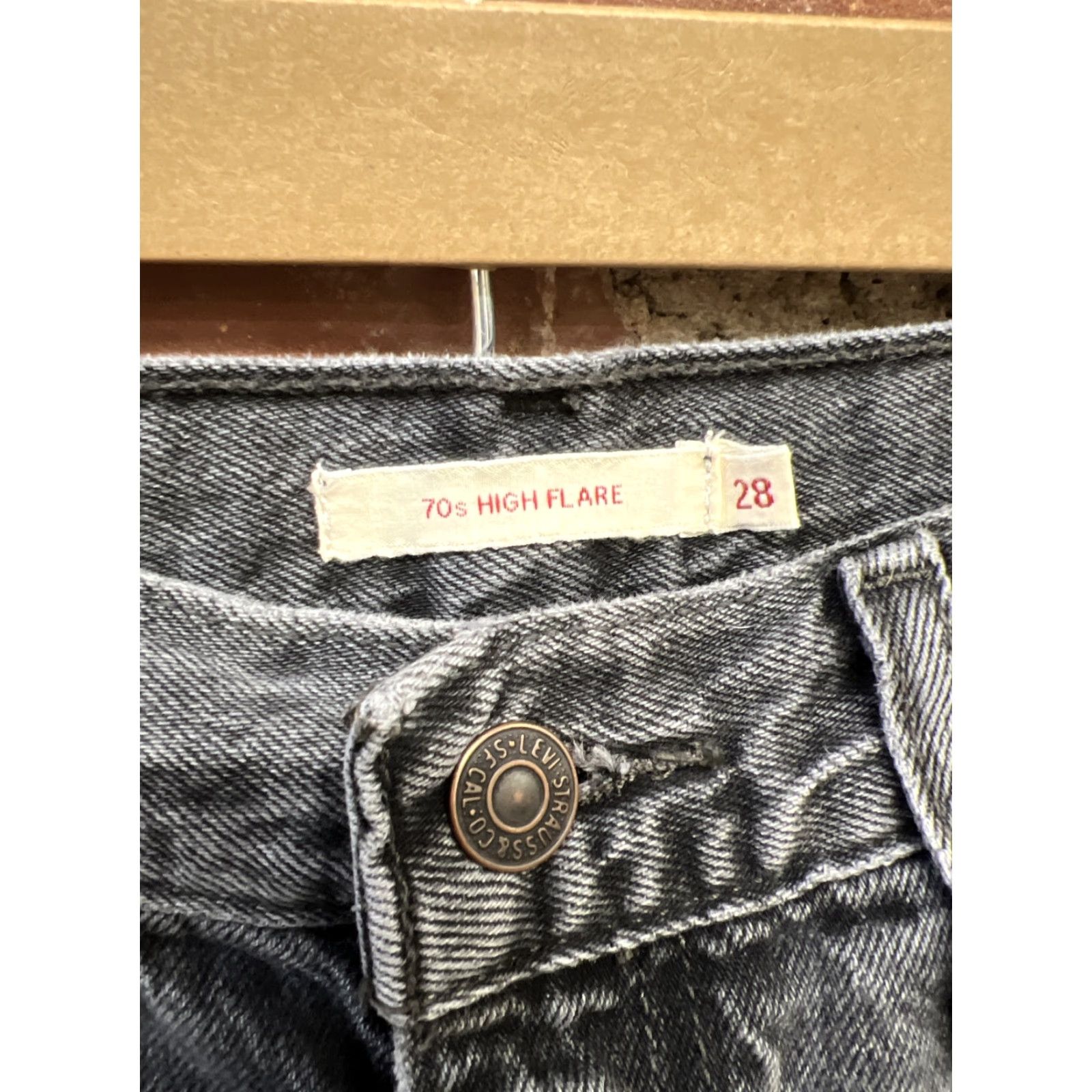 Levi's Levi's Premium Womens 70's High Rise Flare Leg Jeans Faded Black Size 28 Size 28" / US 6 / IT 42 - 3 Thumbnail