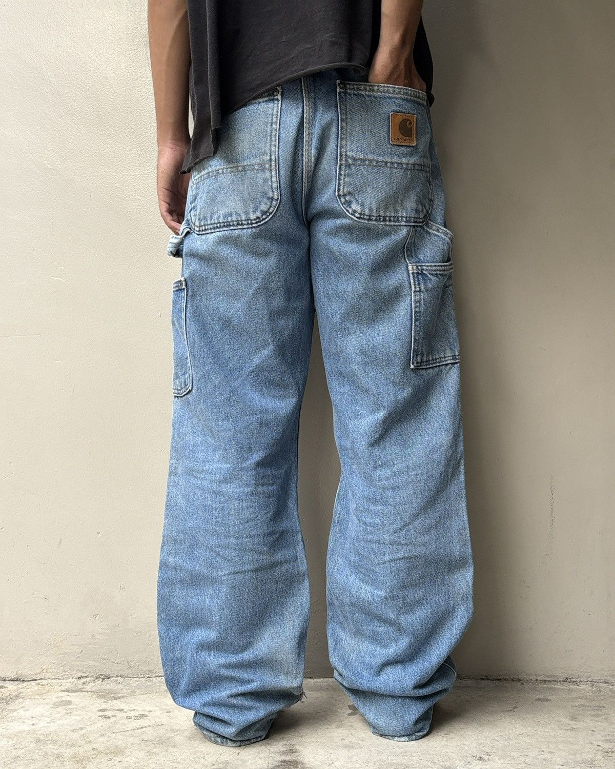 Carhartt Vintage Faded Denim Carhartt Double Knee Pants Size US 32 / EU 48 - 5 Thumbnail