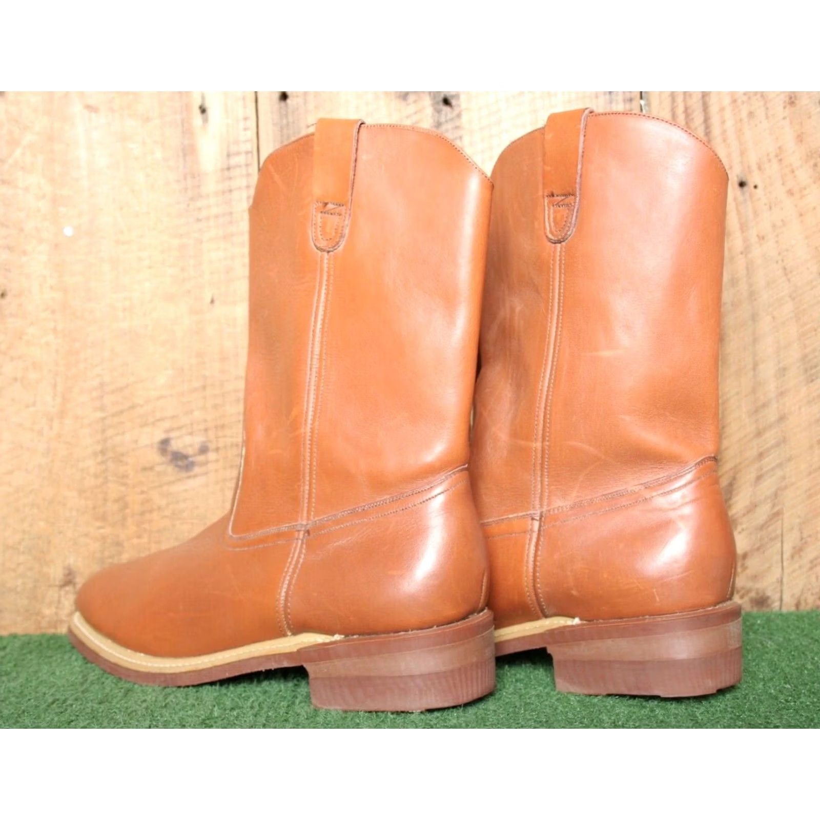 Vintage VINTAGE PROTECTOR Leather 10" Western Work Boots Sz. 9D Steel Toe Brown Men Size US 9 / EU 42 - 3 Thumbnail