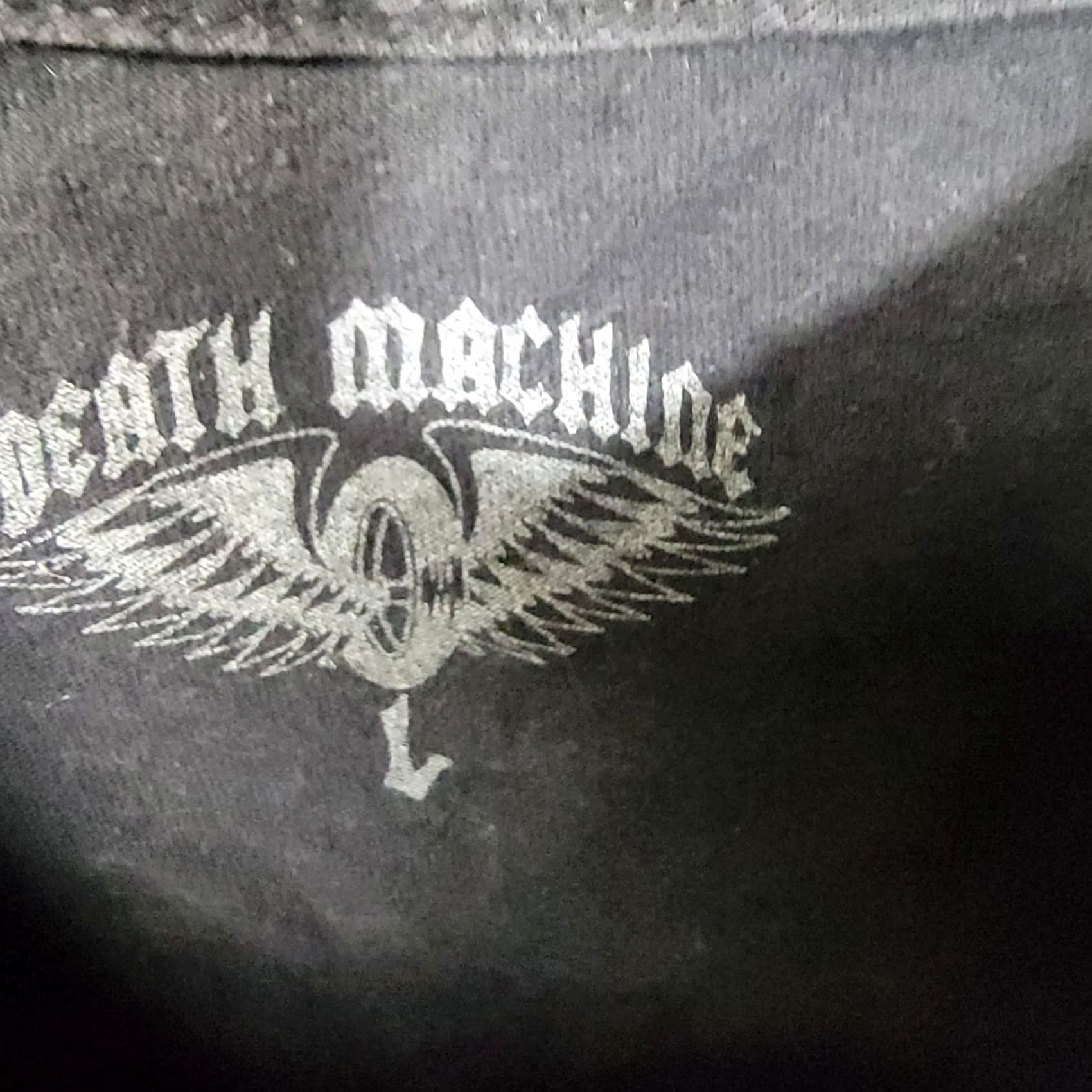 Forever 21 DEATH MACHINE Forever Two Wheels Motorcycle Shirt mens LARGE distressed Size US L / EU 52-54 / 3 - 2 Thumbnail