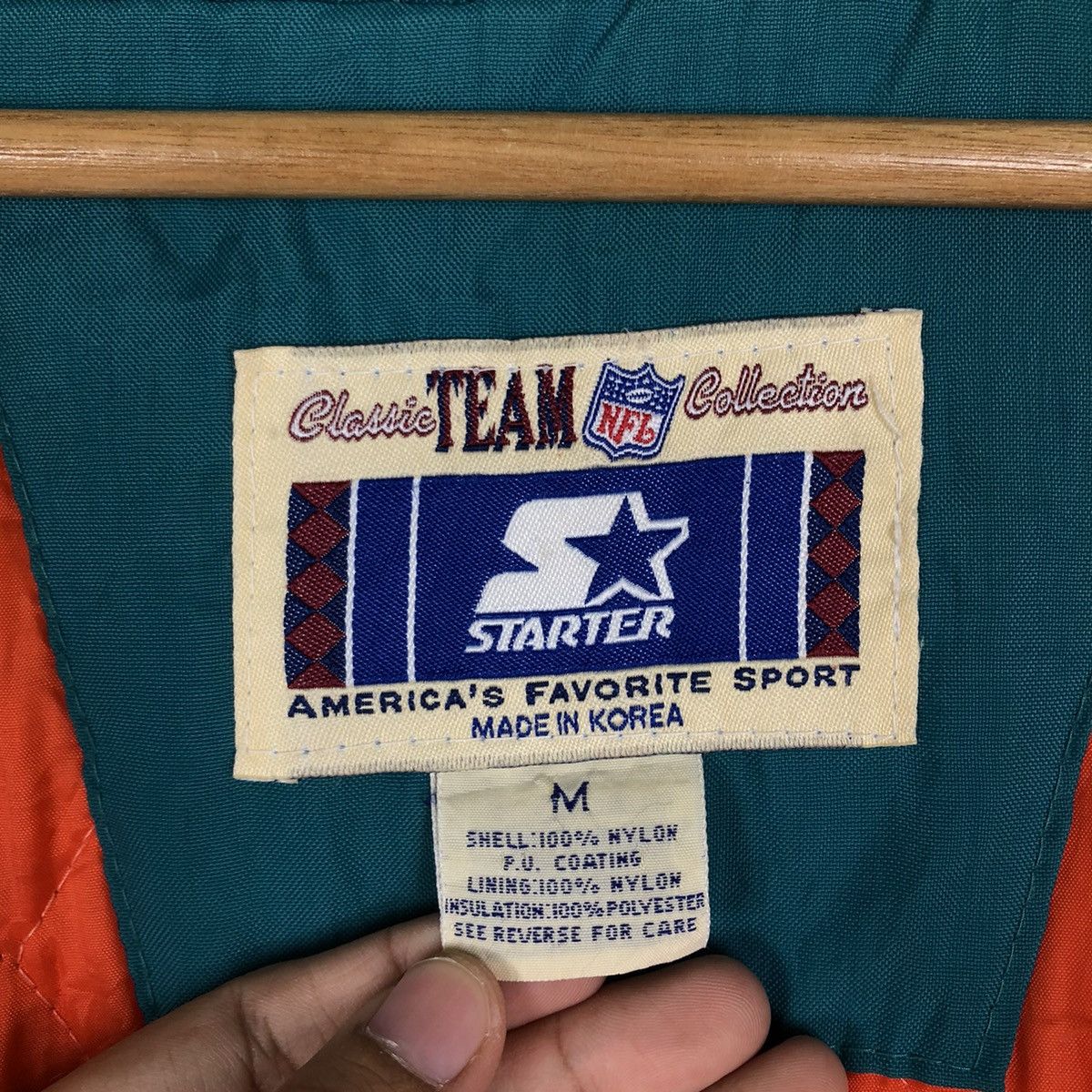 NFL 🔥90’s Vintage Bomber Jacket Starter NFL Dolphins Big Logo Size US M / EU 48-50 / 2 - 15 Thumbnail